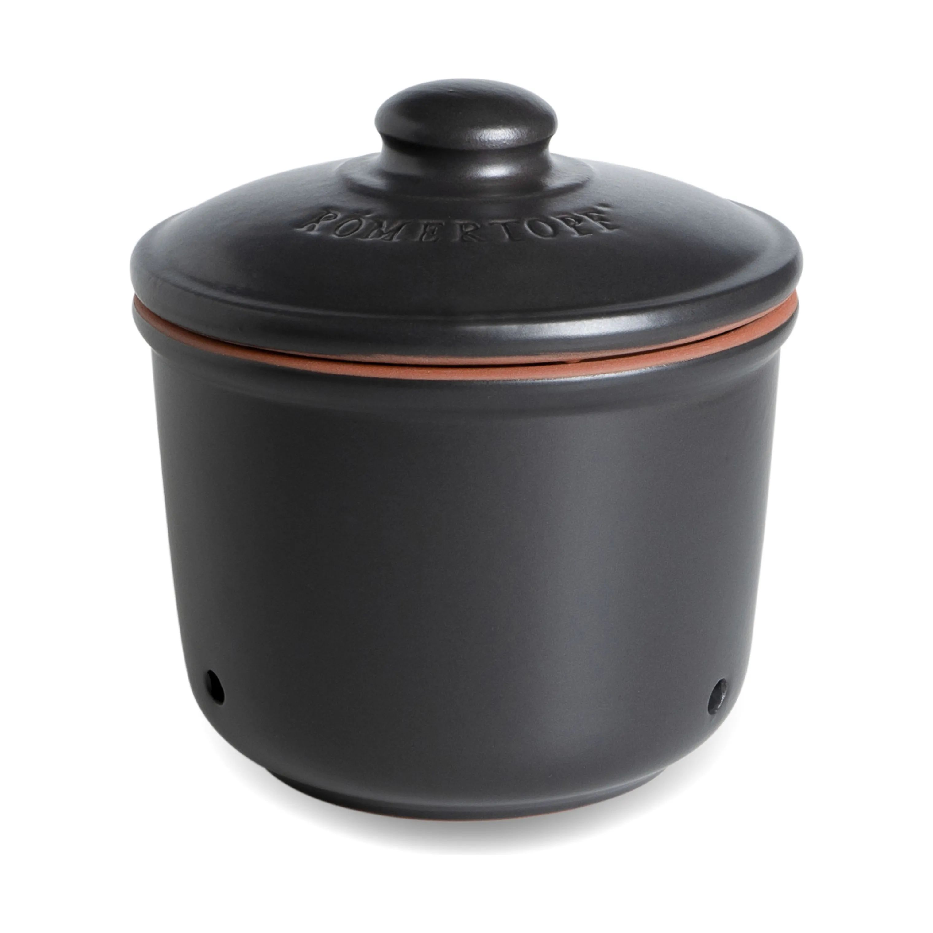 Römertopf Krukker med låg Opbevaringskrukke - Mini i Sort, 0.6 L, 1