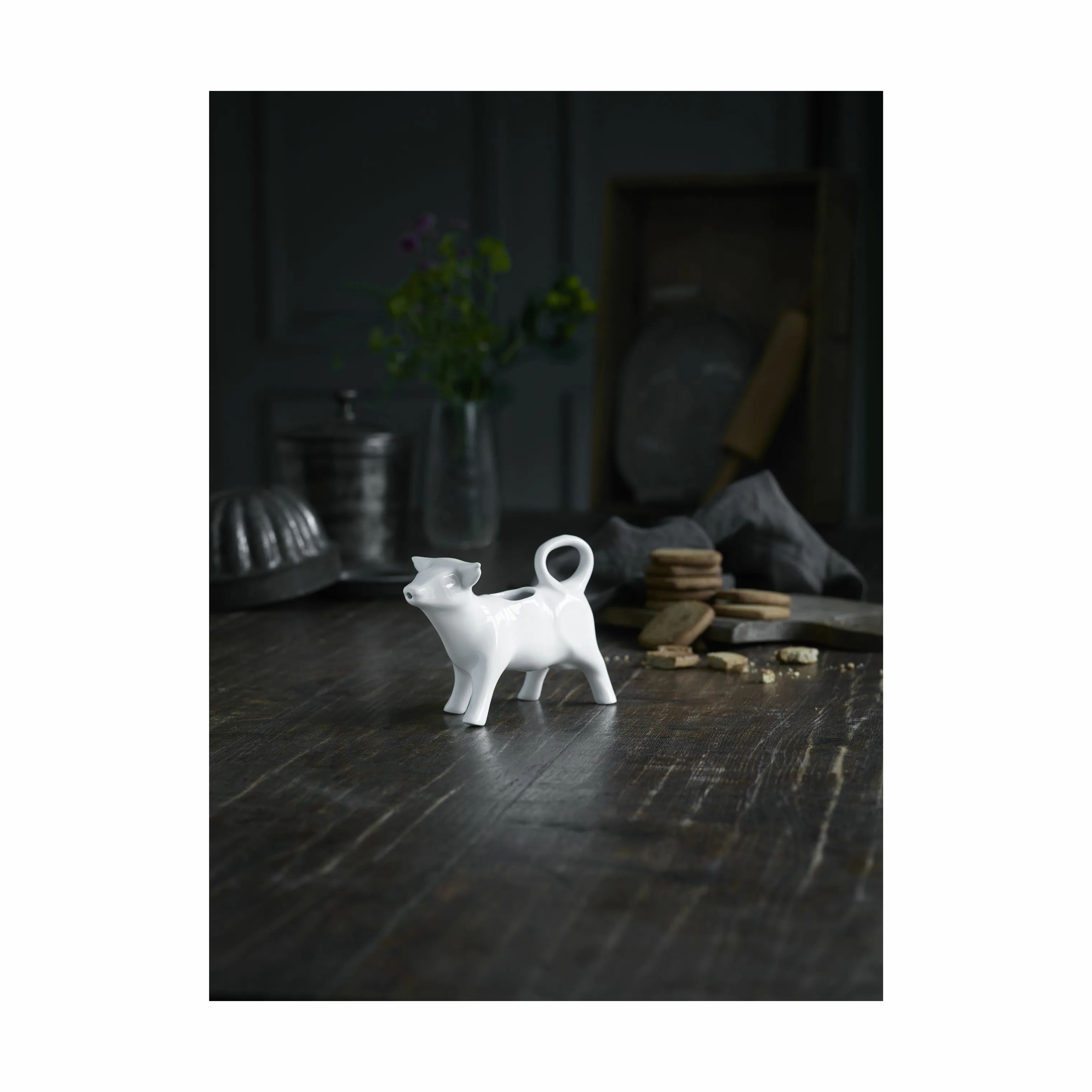 Pillivuyt Mælke- og flødekander Serie Originale Kande - Ko i hvid, 2