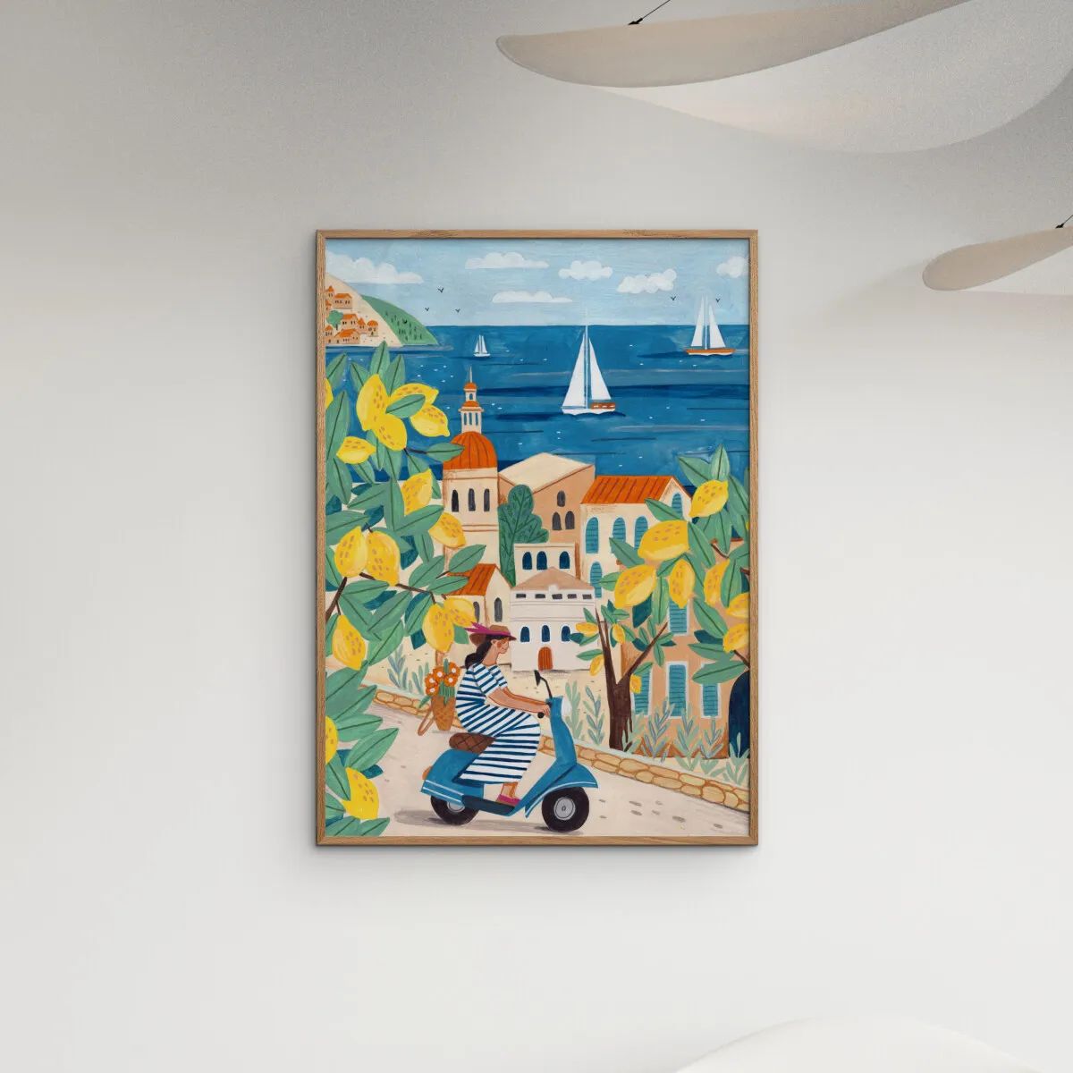 Poster&Frame Plakater Plakat - Woman on the coast i B21 x L29,7 cm, 2