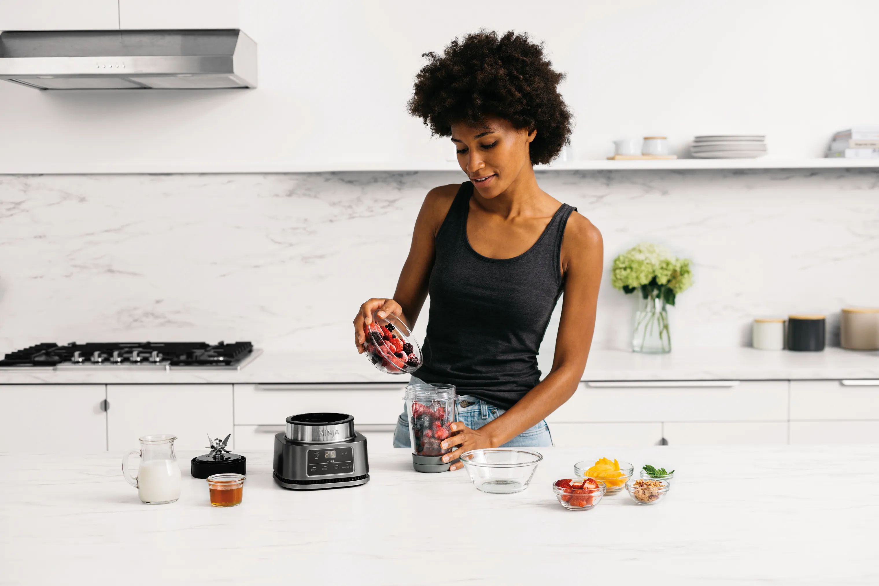 Ninja Blendere Foodi Power Nutri 2-i-1 Blender i sølvfarvet, 5