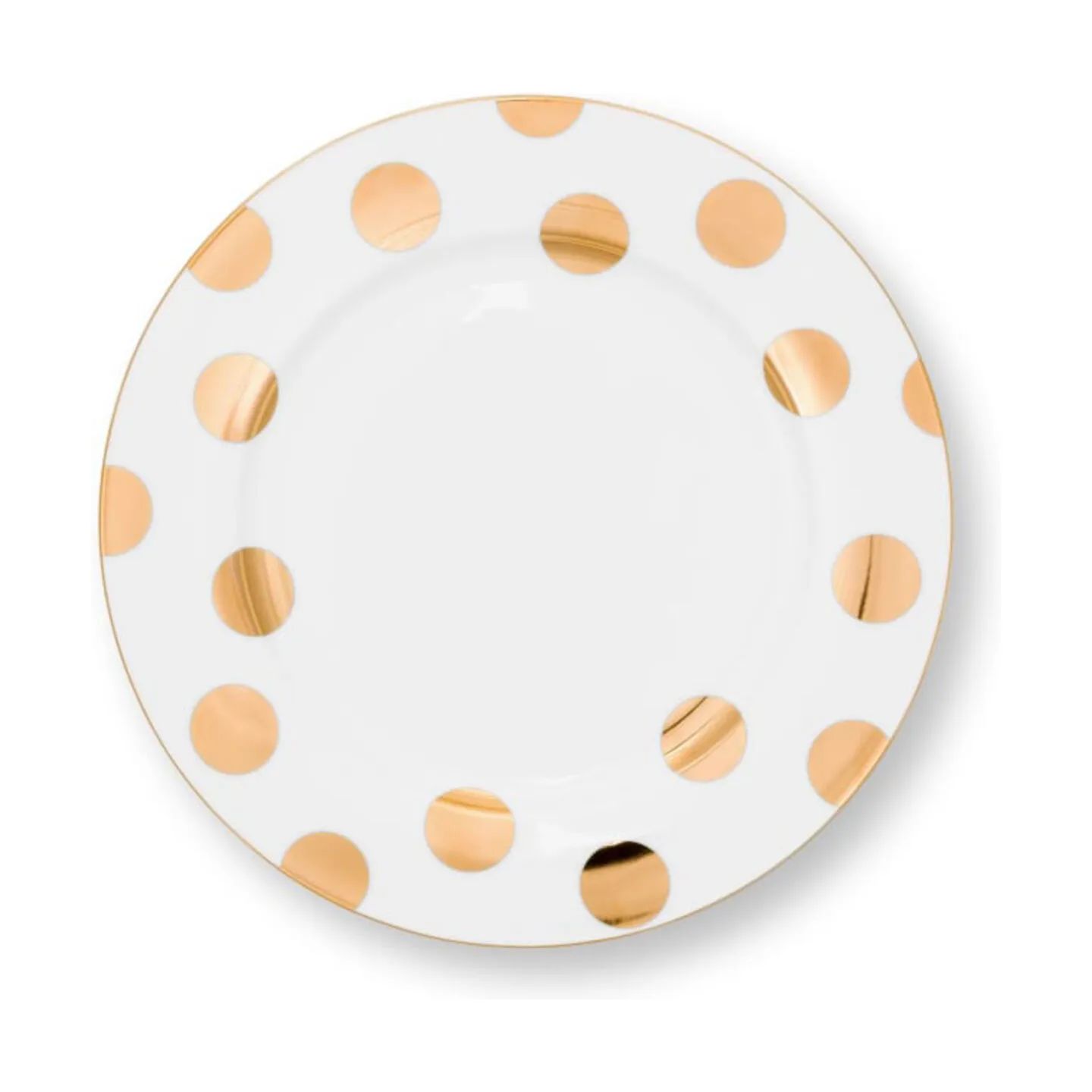 PIP Studio Middagstallerkener Dot Delight Middagstallerken - 2 stk. i Hvid / Guld, 26,5 cm, 3