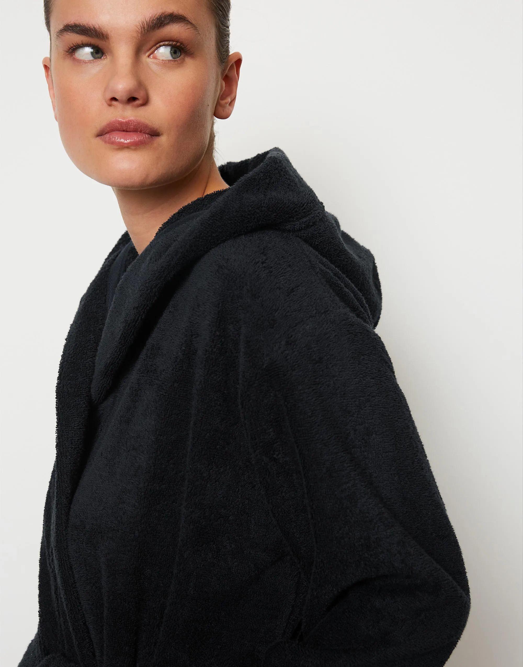 Marc O'Polo Morgenkåber Timeless Damebadekåbe i Dark navy, Str. L, 4