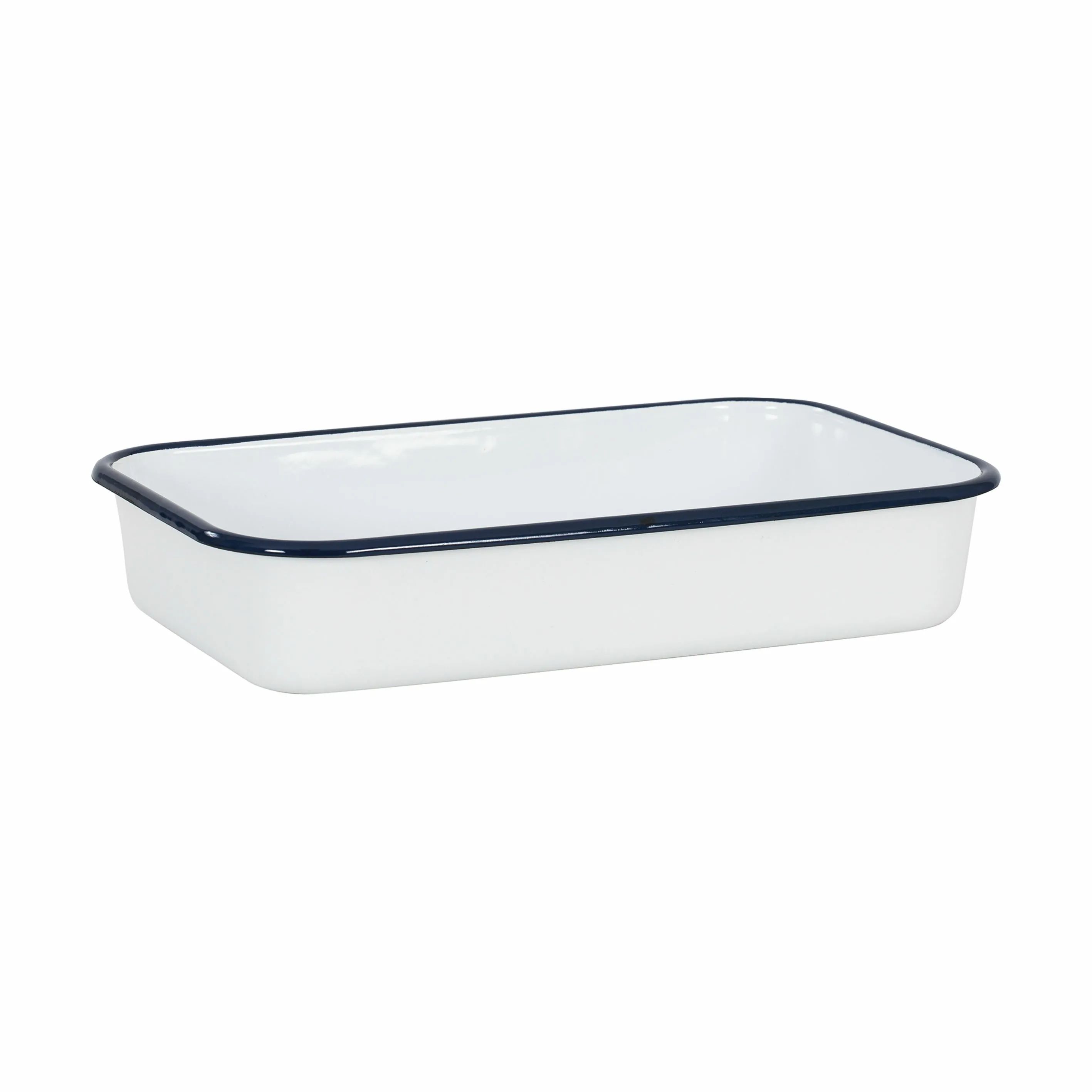 Kockums Jernverk Ovnfaste fade Ovnfast fad i White/Marine, B19,8 x L31,5 cm, 1