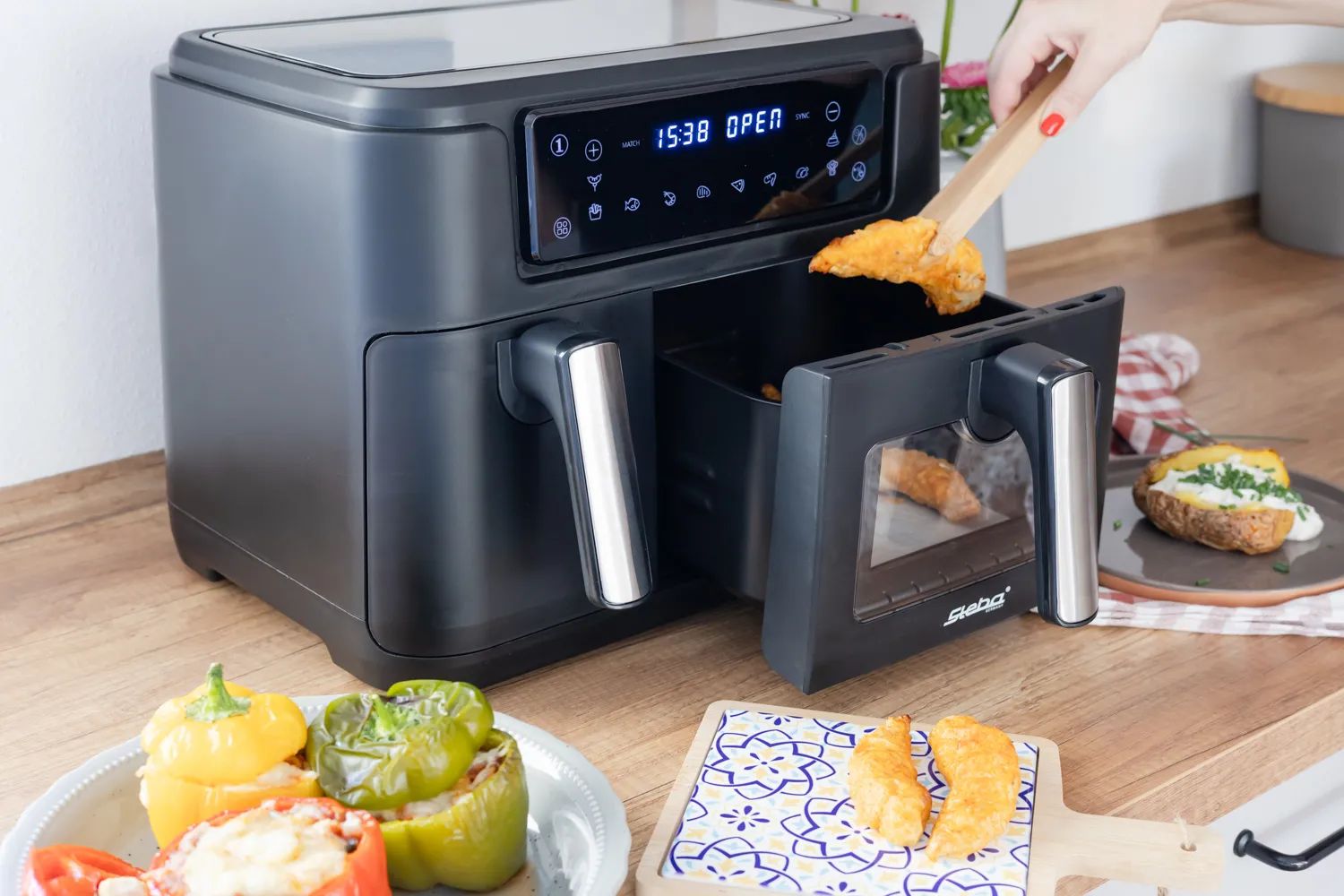 Steba Airfryers Duo Airfryer i Sort, 3