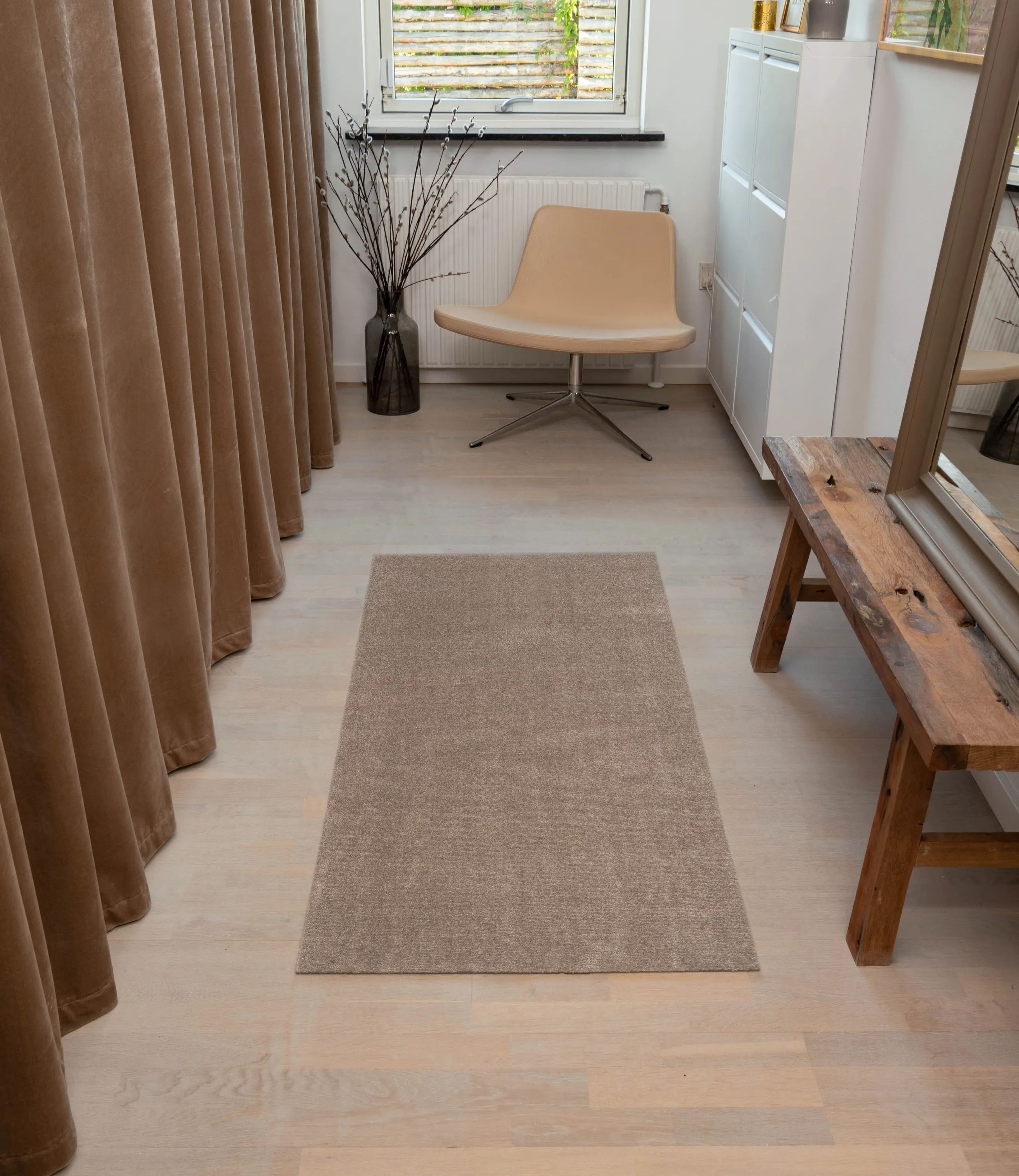 Tica Copenhagen Dørmåtter Uni Color Gulvmåtte i Sand, B67 x L150 cm, 4