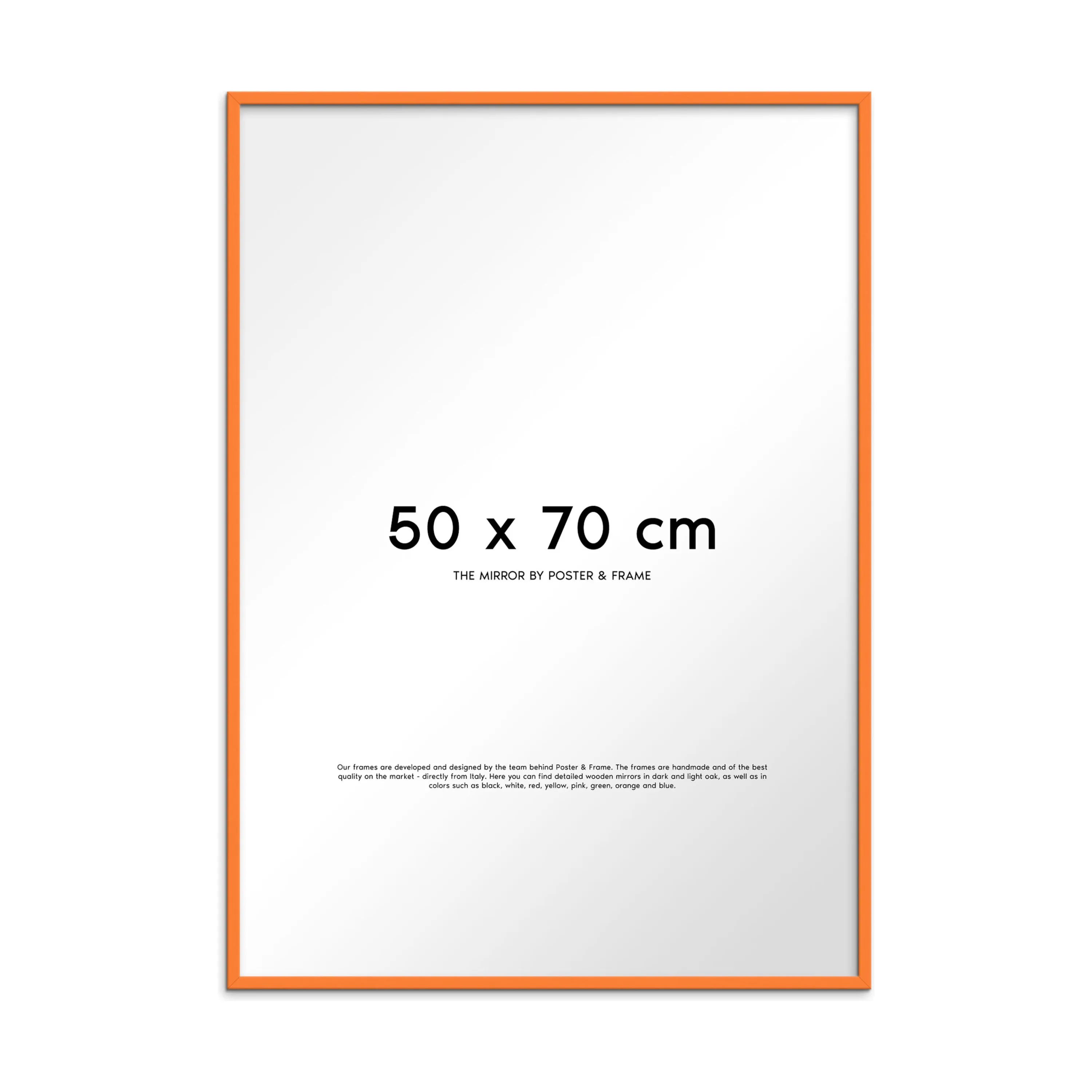 Poster&Frame Spejle Spejl i Orange, B50 x L70 cm, 1