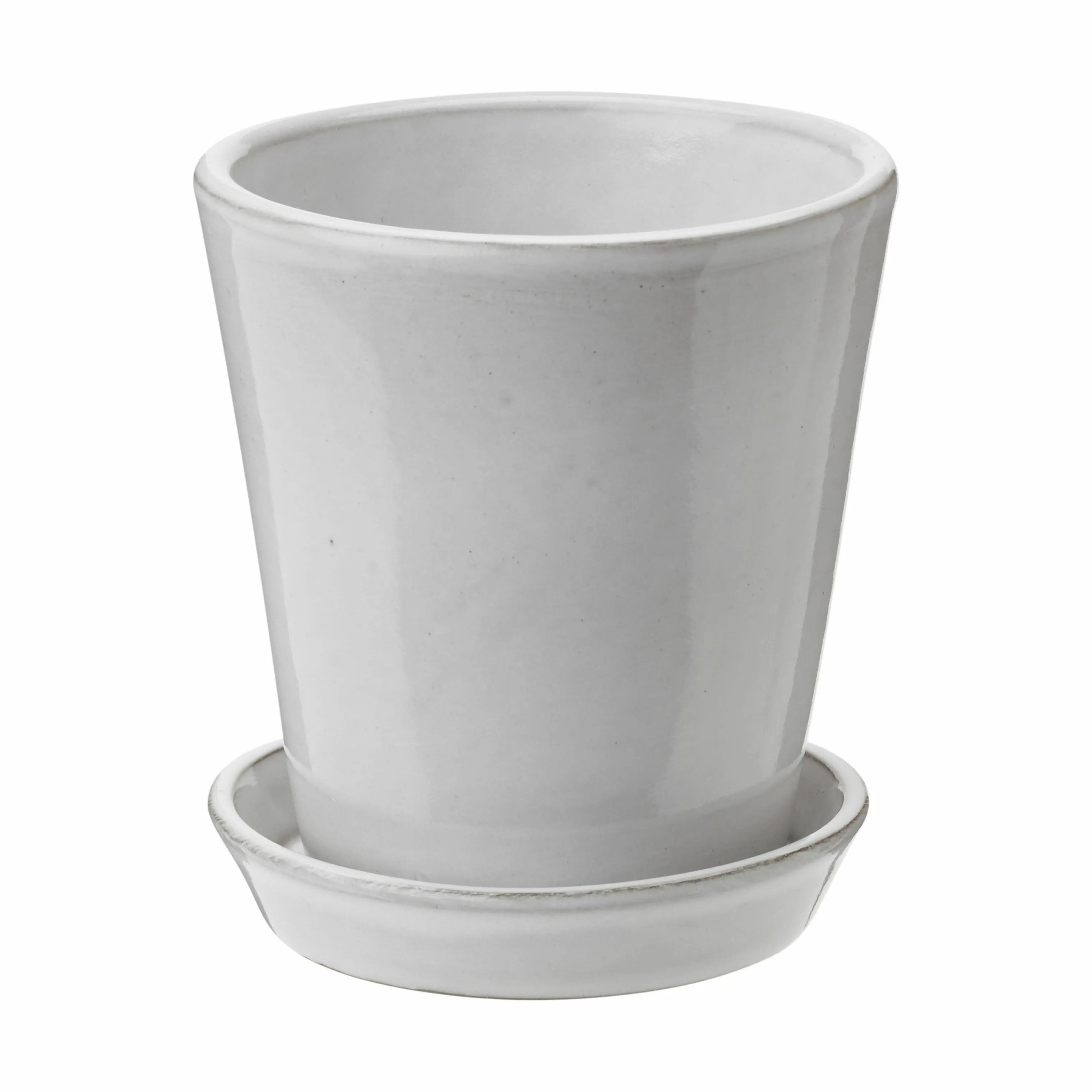 Knabstrup Keramik Urtepotteskjulere Dyrkningspotte i Hvid, 11 cm, 1