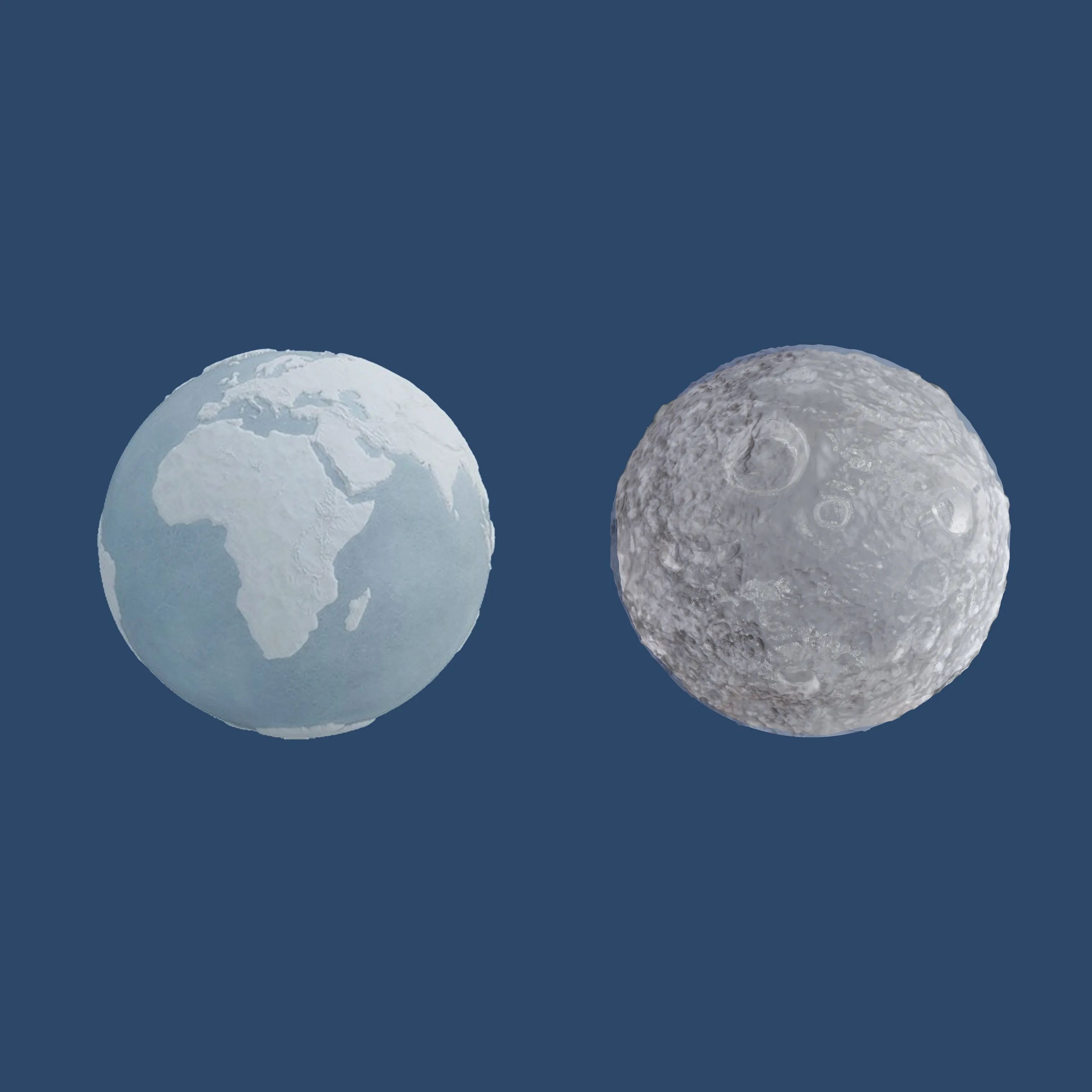 Winkee Isterningebakker Isterningbakke - Planet/måne i Grå, 2