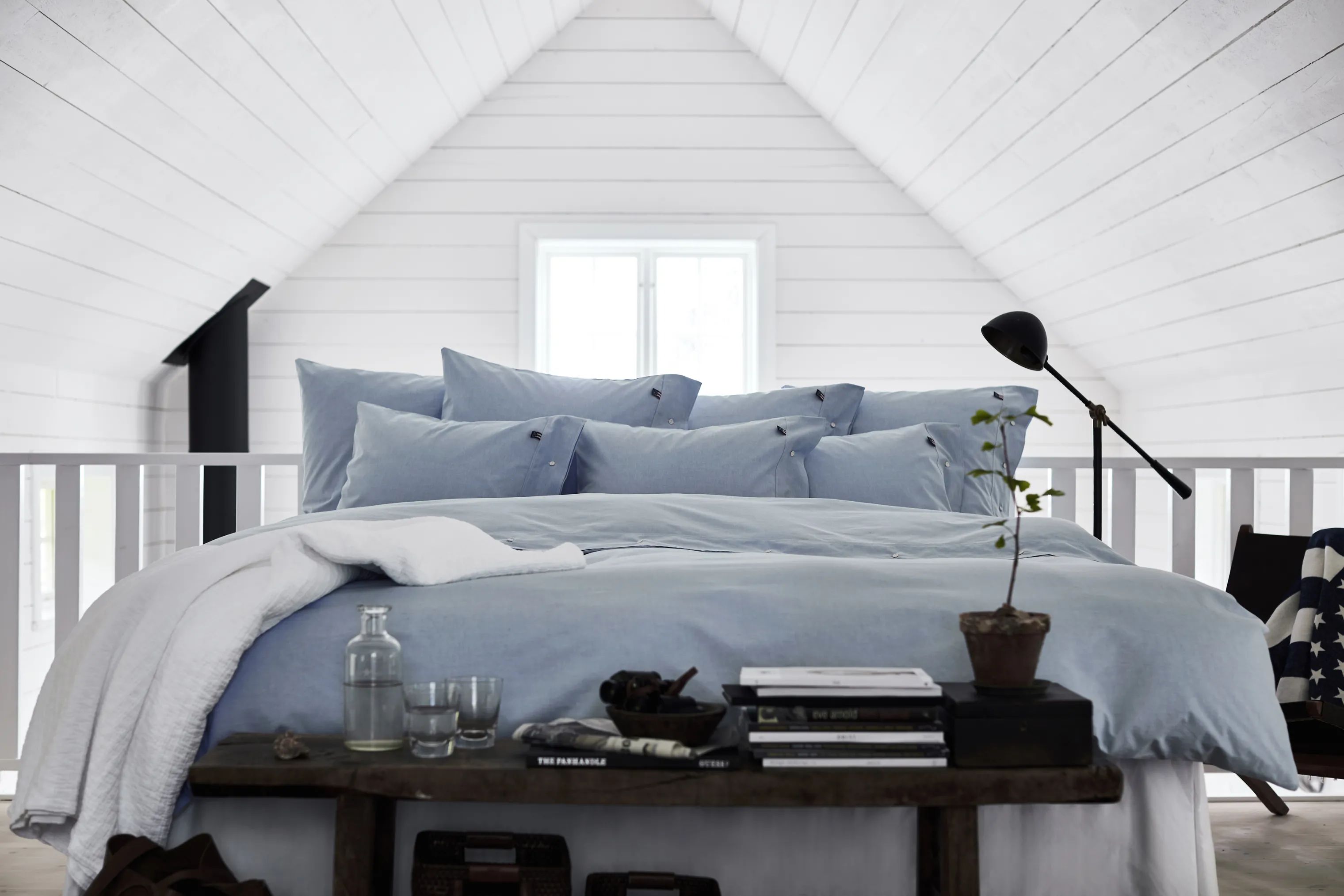 Lexington Sengetøj Icons Pin Point Dynebetræk i Blue, B140 x L200 cm, 2