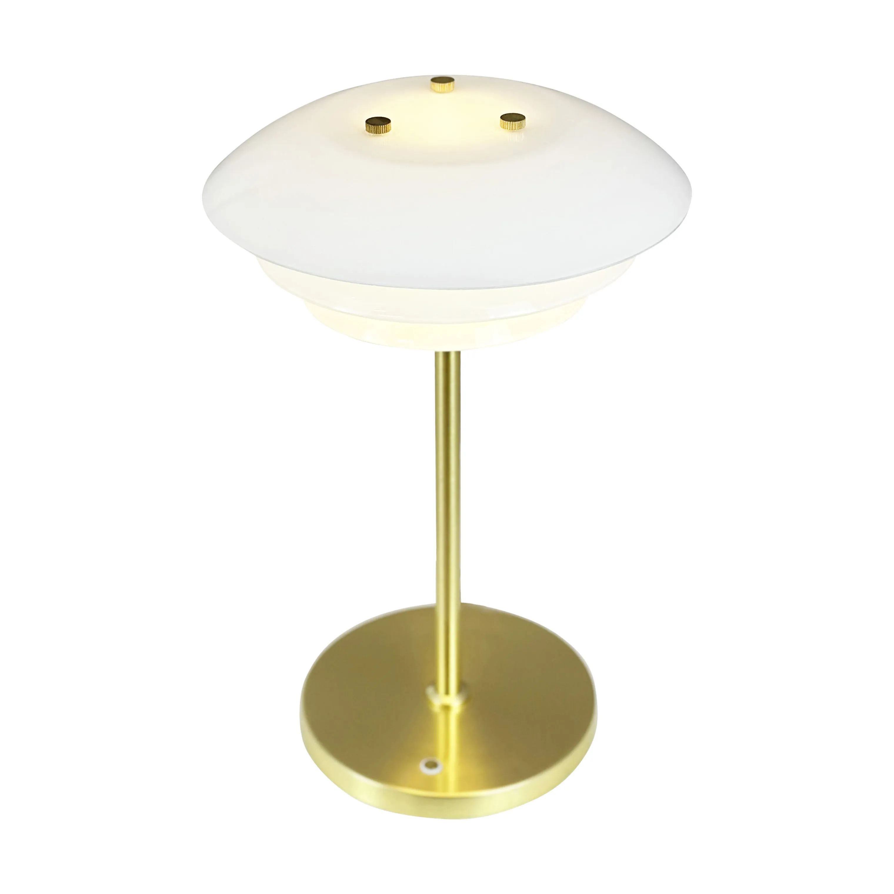Dyberg Larsen Bordlamper Bordlampe DL20 i Opal/Messing, 5