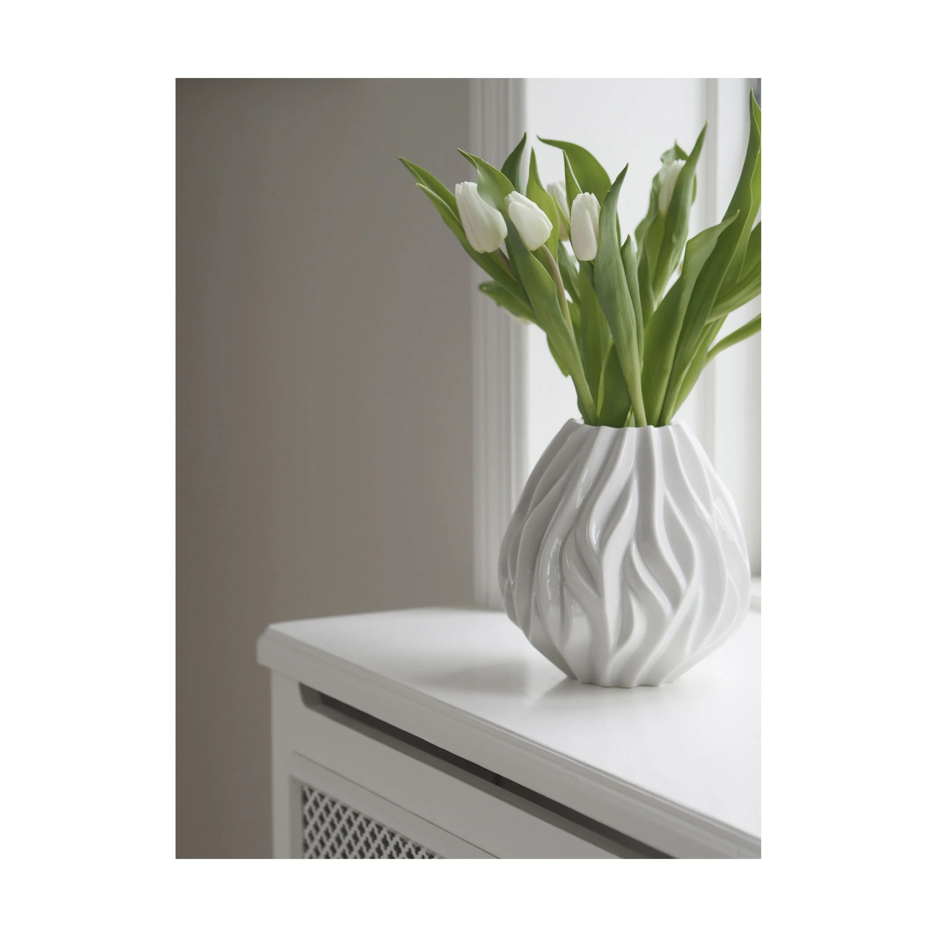 Morsø Vaser Flame Vase i Hvid, 19 cm, 6