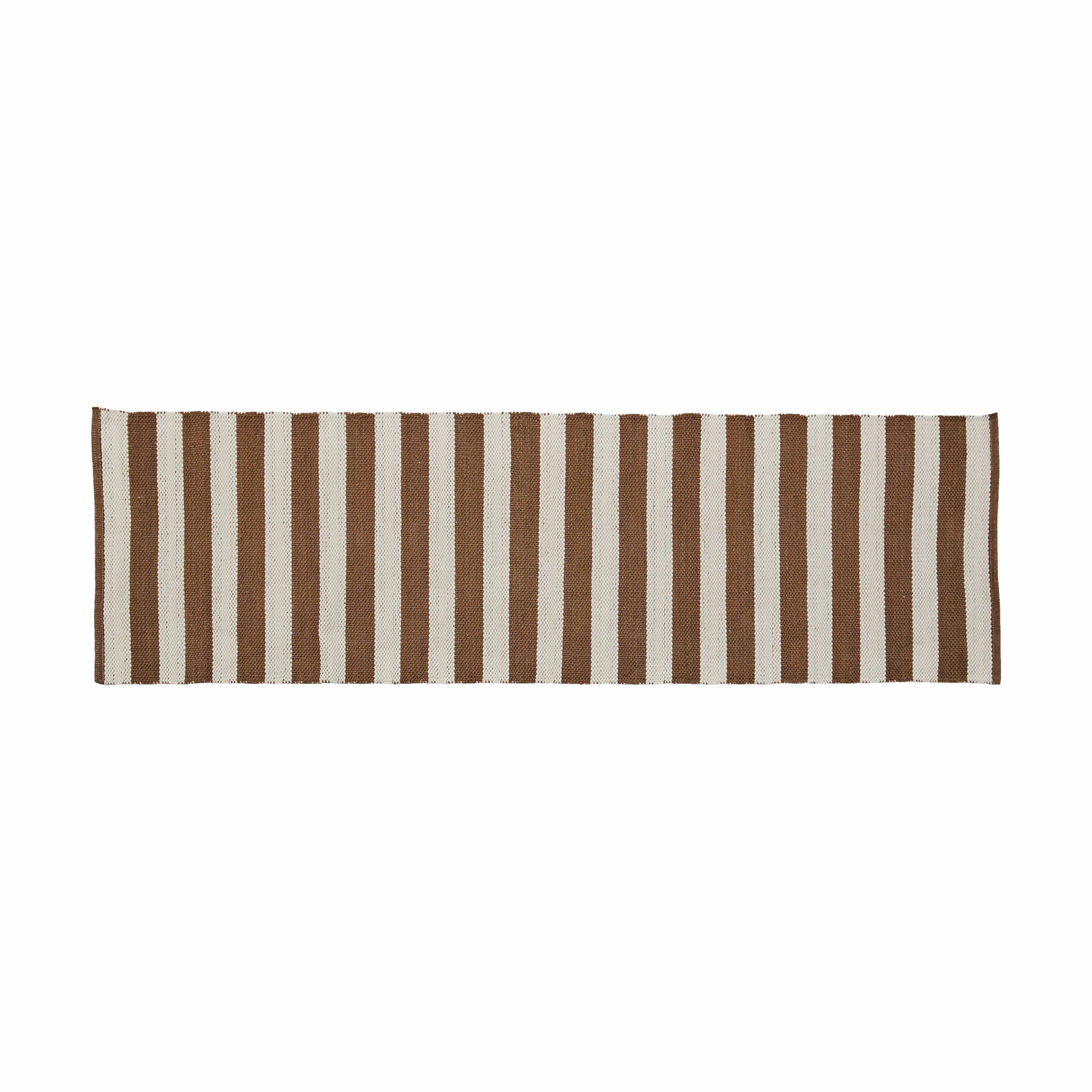 Lene Bjerre Gulvtæpper Strivie Gulvæppe i Tigers Eye/hvid, B70 x L240 cm, 1