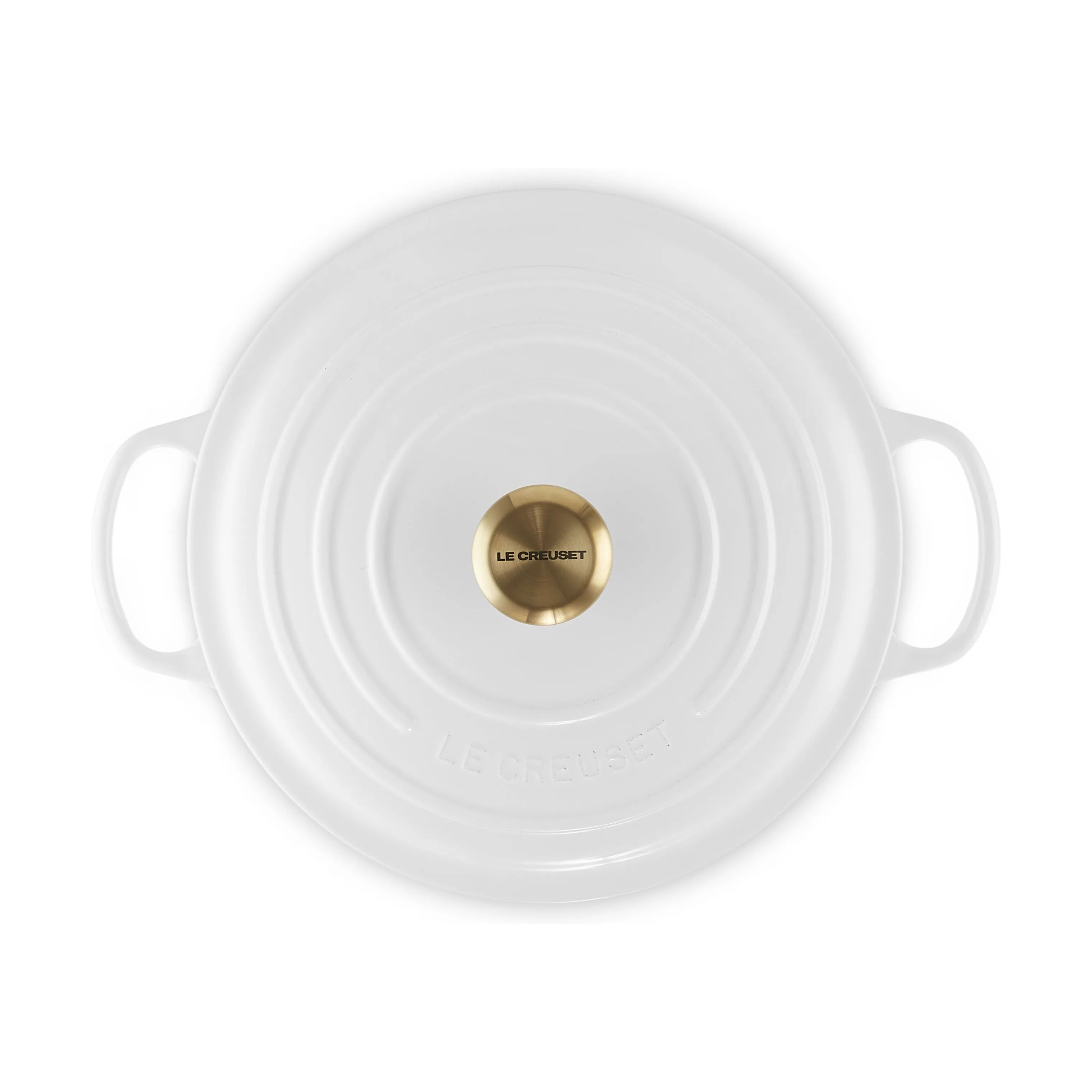 Le Creuset Gryder Signature Rund Gryde i White, 6.7 L, 4