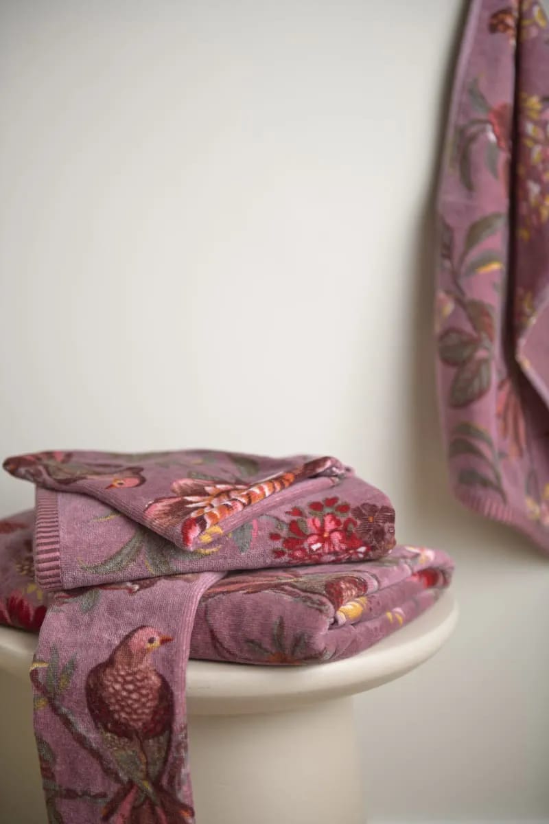 PIP Studio Håndklæder Secret Garden Håndklæde i Mauve, B70 x L140 cm, 6