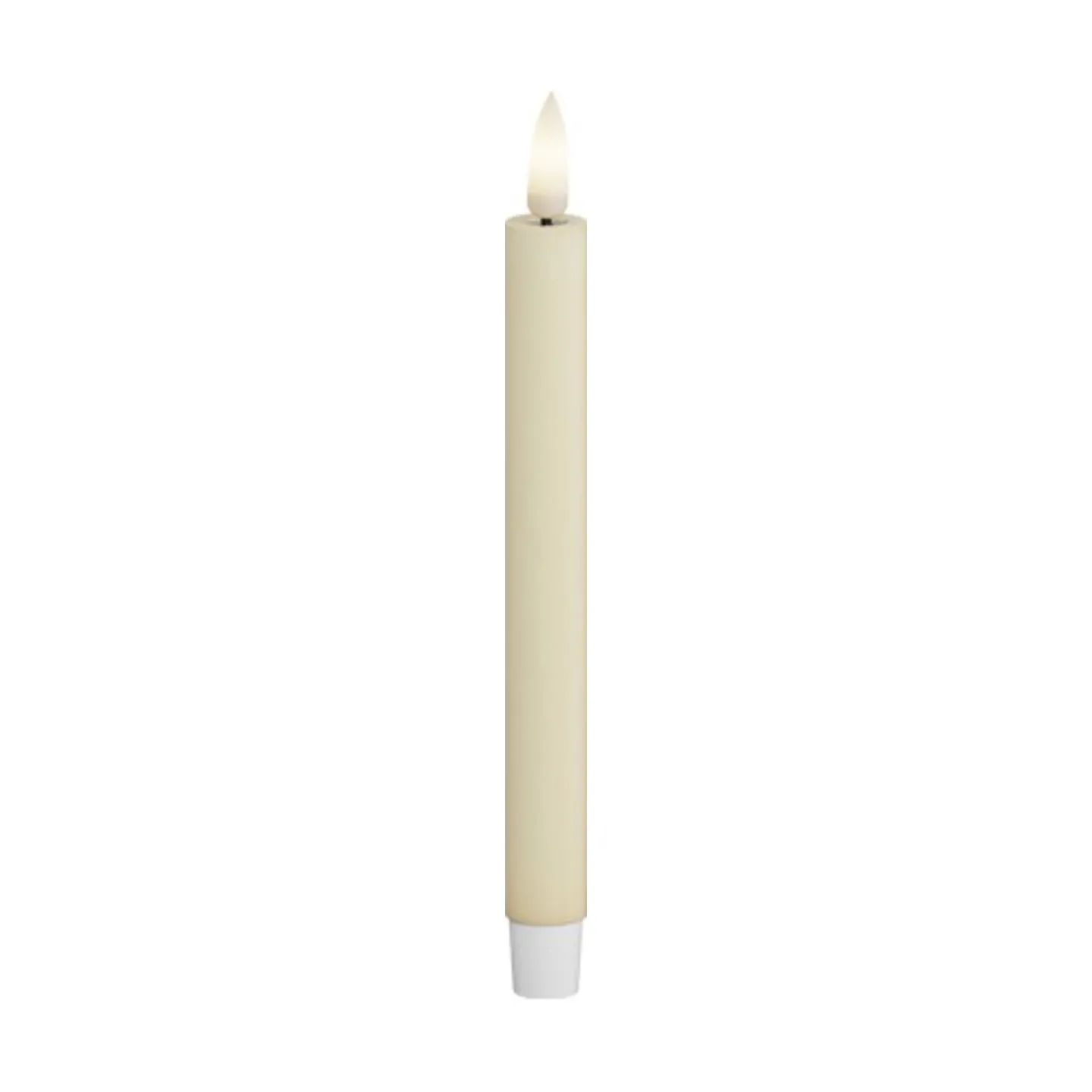 Deluxe Homeart LED-lys Real Flame LED Kertelys - 2 stk. i Creme, 14 cm, 4