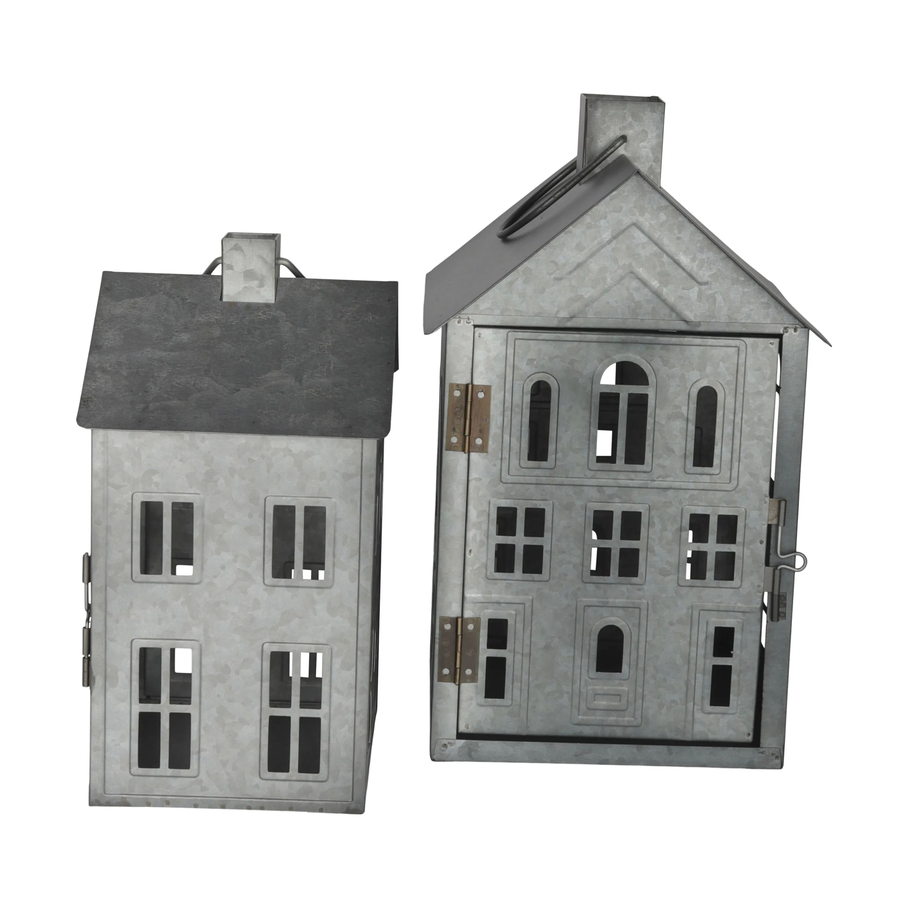 Casa Christmas Bloklysestage Lanterne i Zink, 33,8 cm, 4