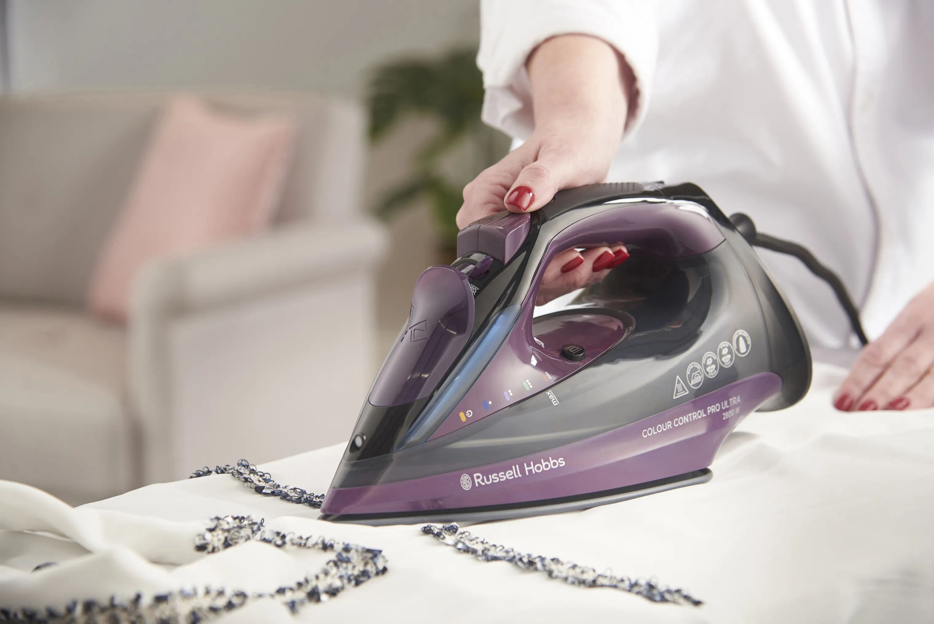 Russell Hobbs Strygejern Colour Control Pro Ultra Strygejern i Lilla/Sort, 5