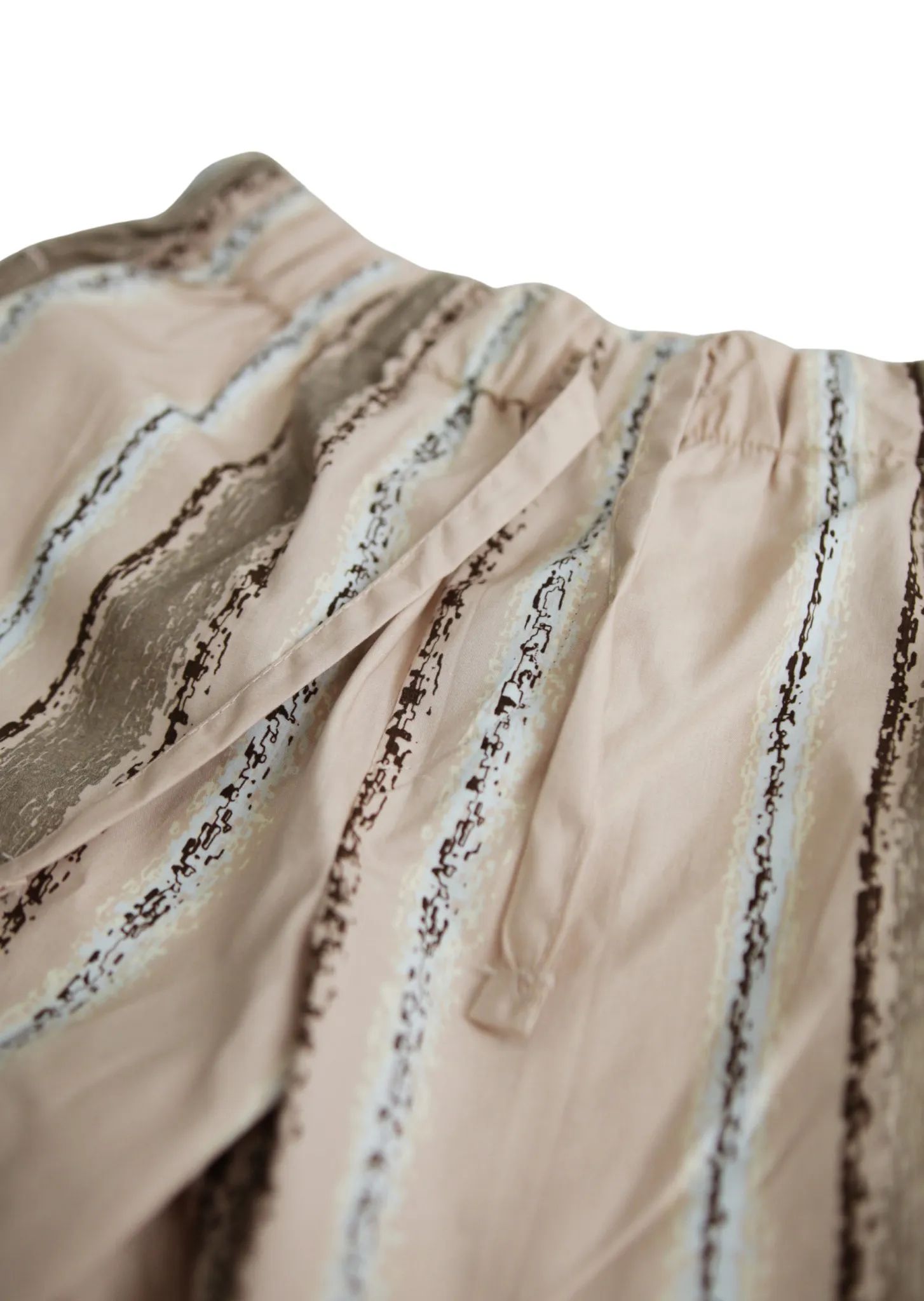 omhu x Mads Barfod Pyjamas Wave Grid Slumber Pyjamasbukser i Latte, M/L, 2