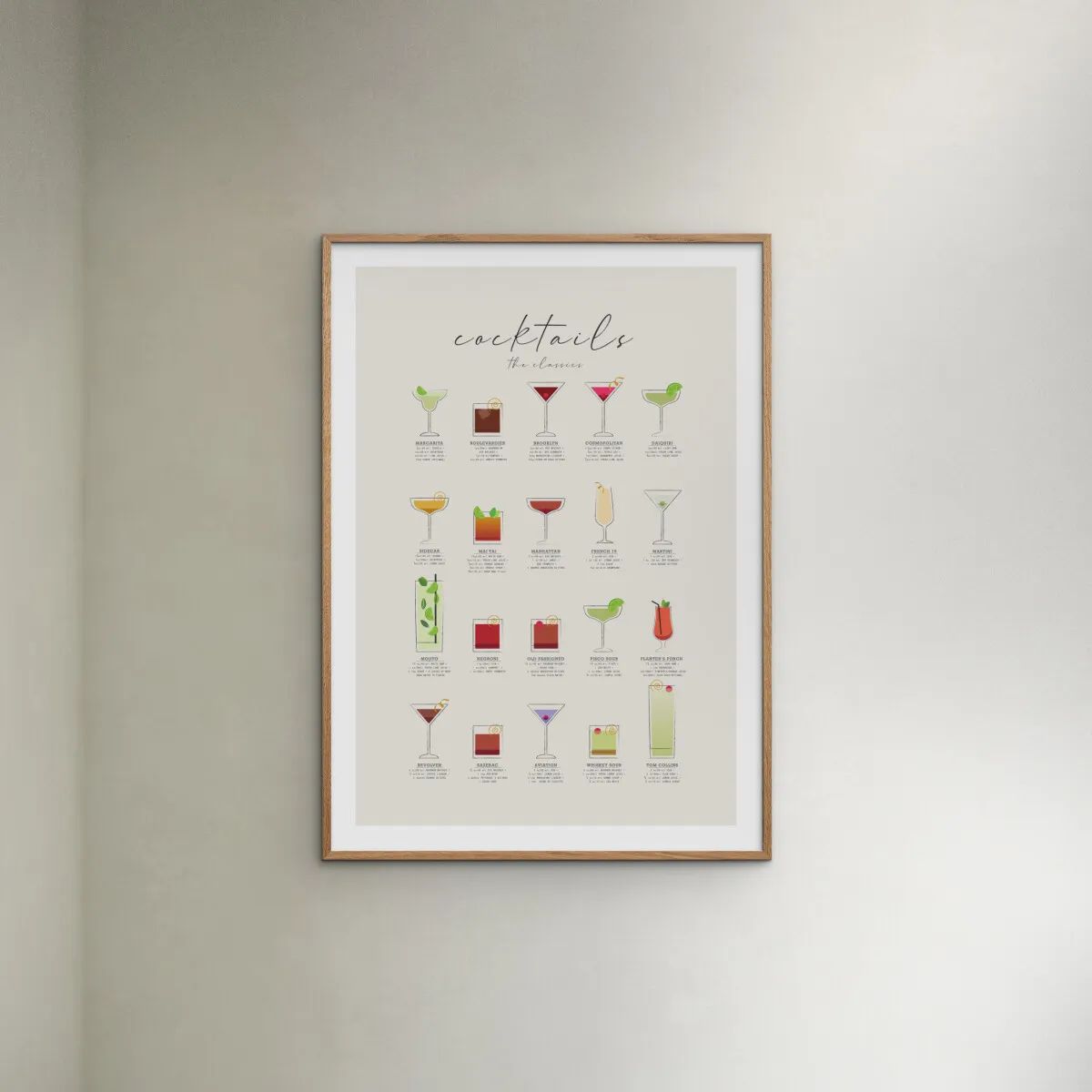 Poster&Frame Plakater Plakat - Cocktail i B50 x L70 cm, 2