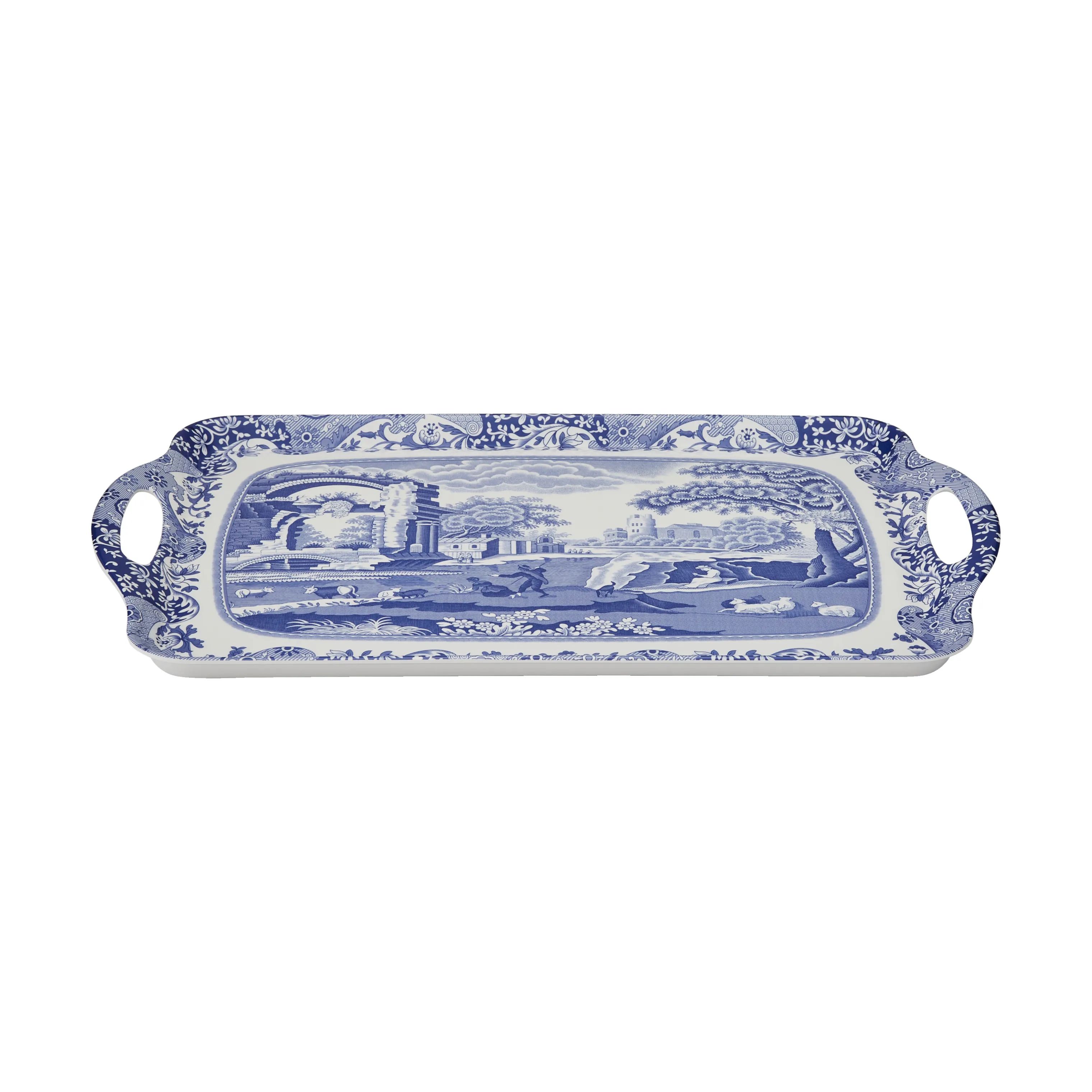 Pimpernel Bakker Blue Italian Serveringsbakke i Blå/Hvid, 4