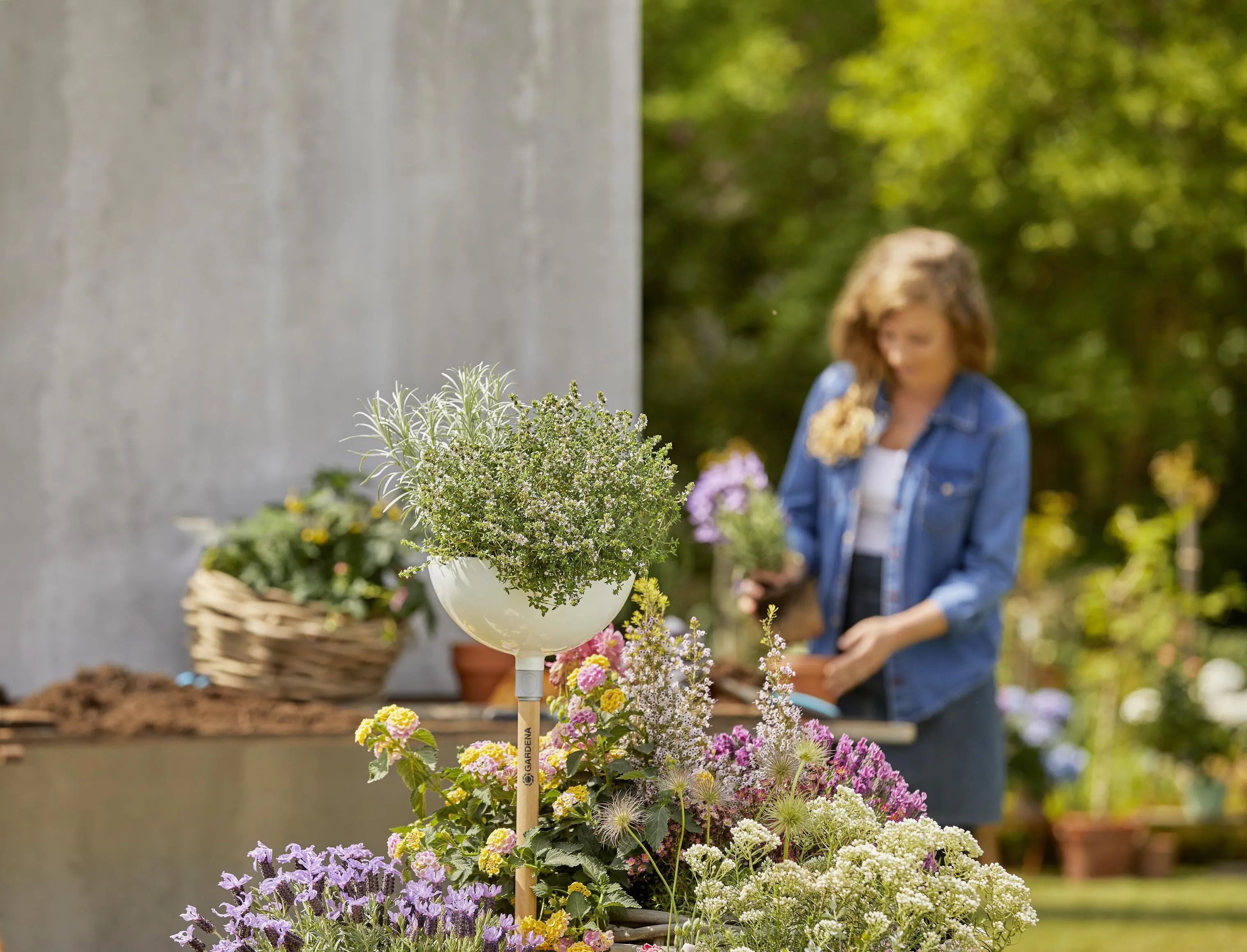Gardena Øvrigt haveudstyr ClickUp Blomsterskål i Hvid, 3