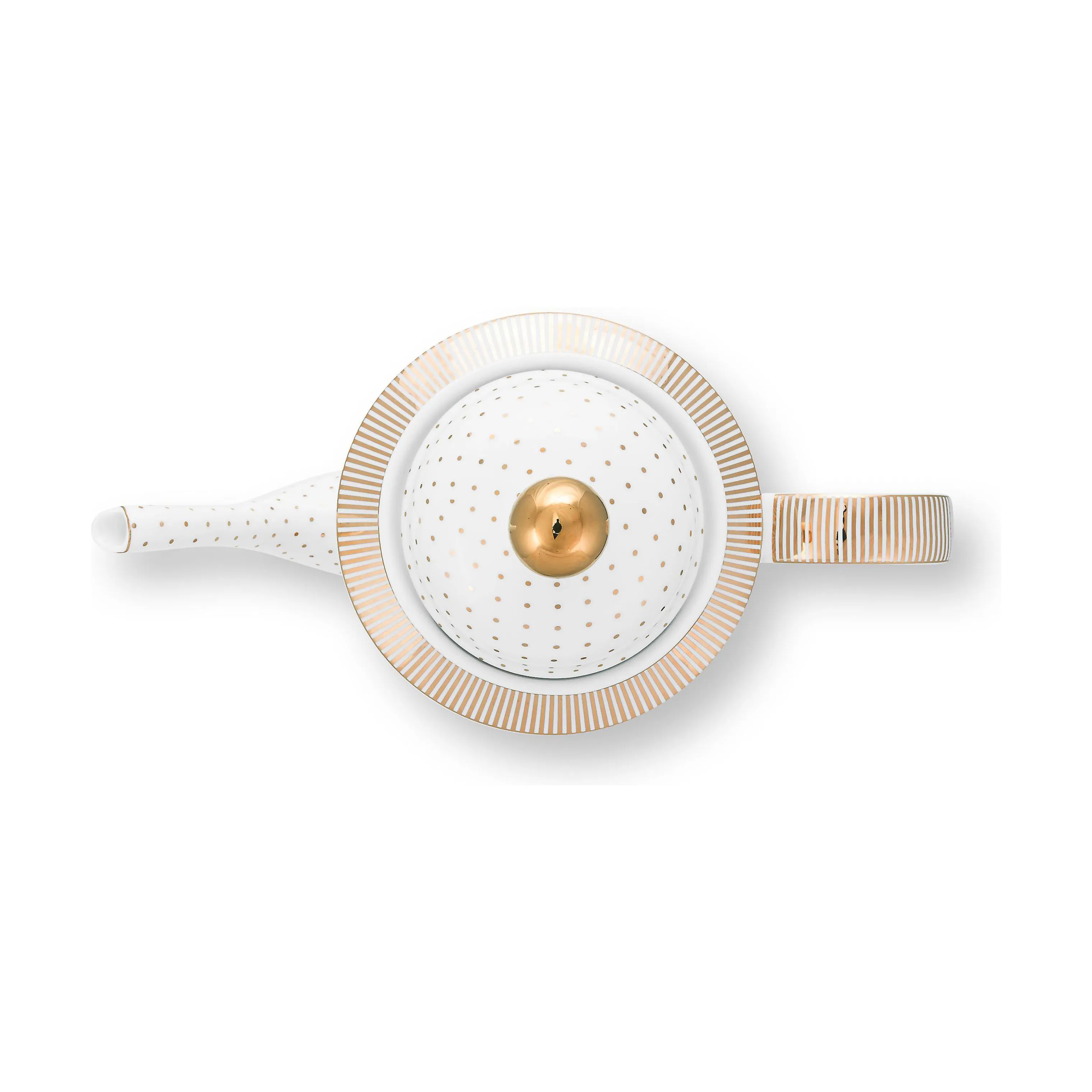 PIP Studio Tekander Dot Delight Tepotte i white- Gold, 4