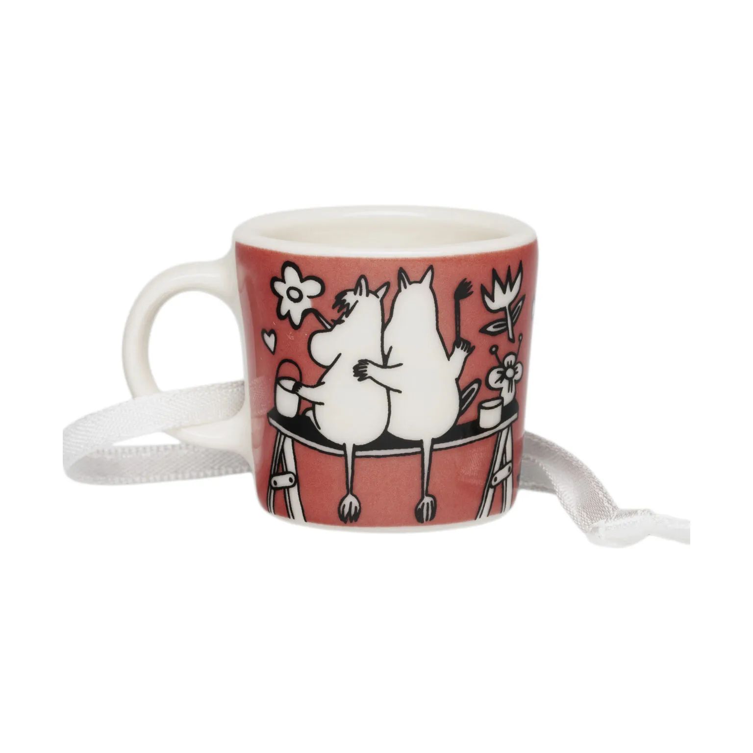 Moomin Arabia Krus og kopper med hank Love Kærlighed Minikrus i Rød, 4