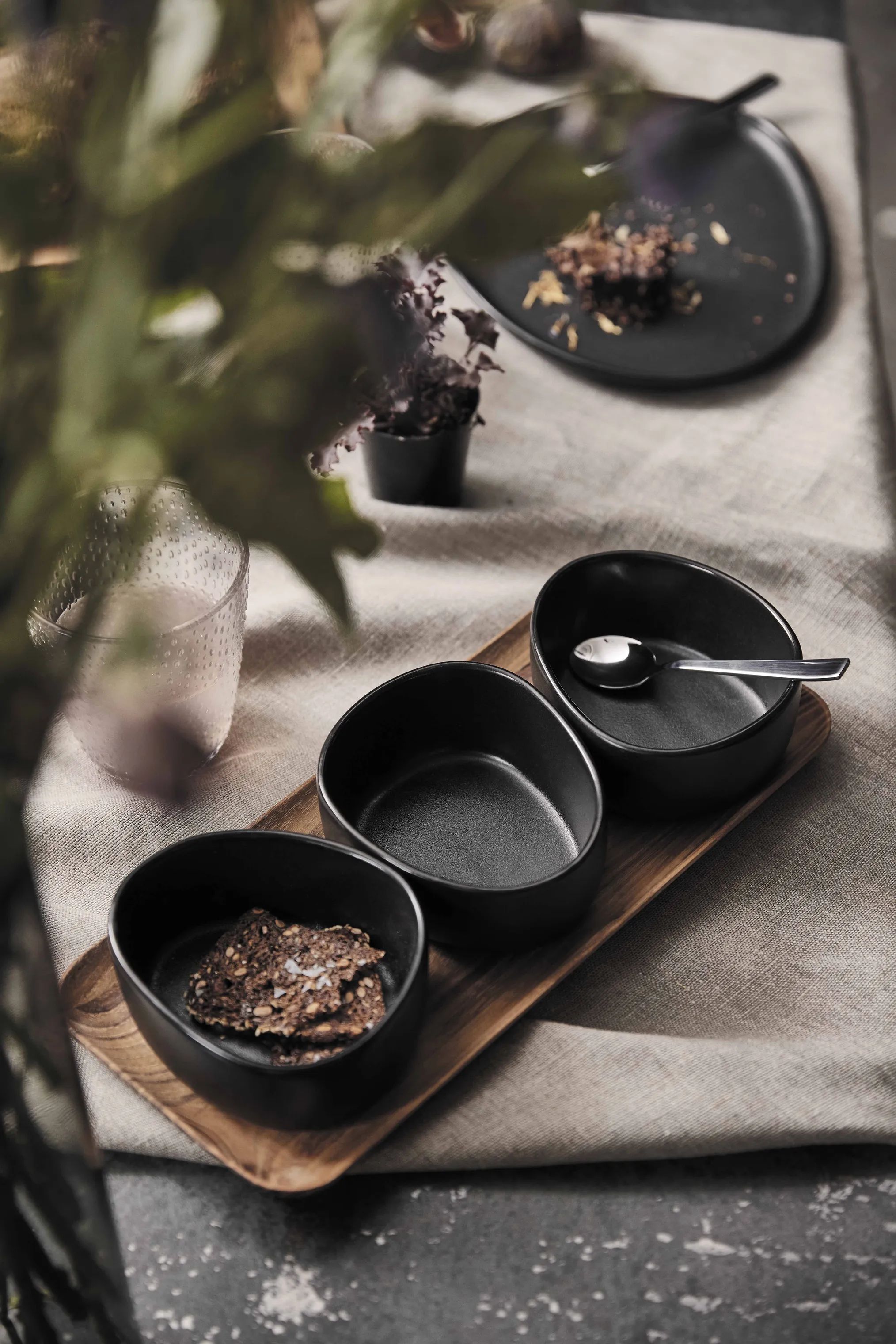 RAW by Aida Skåle RAW Organic Skål - 3 stk. i Titanium Black, 3