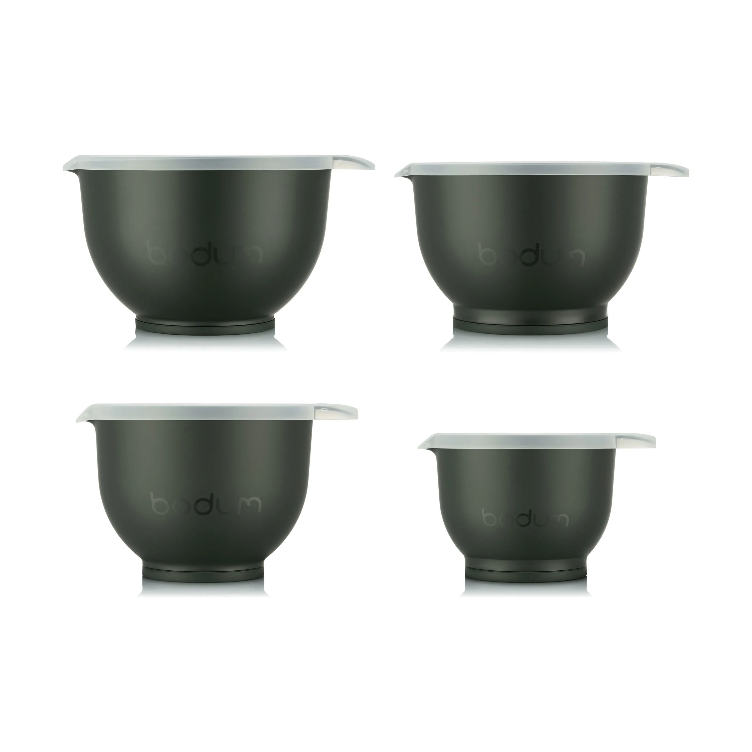 Bodum Røreskåle Bistro Røreskålsæt m. låg - 4 dele i Dark Green, 4