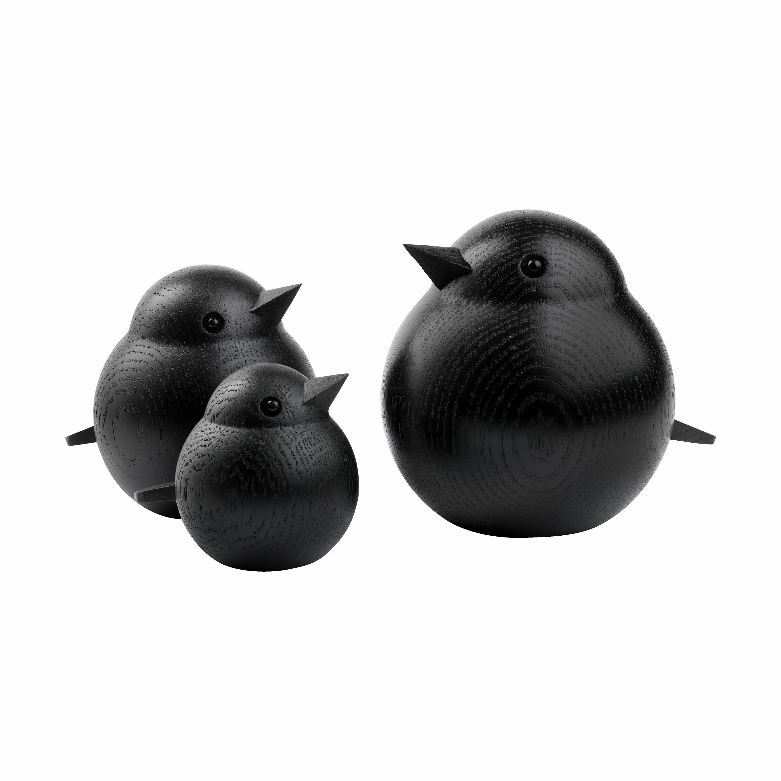 Novoform Dyrefigurer Figur - Spurvemor i Mat sort, 8 cm, 4
