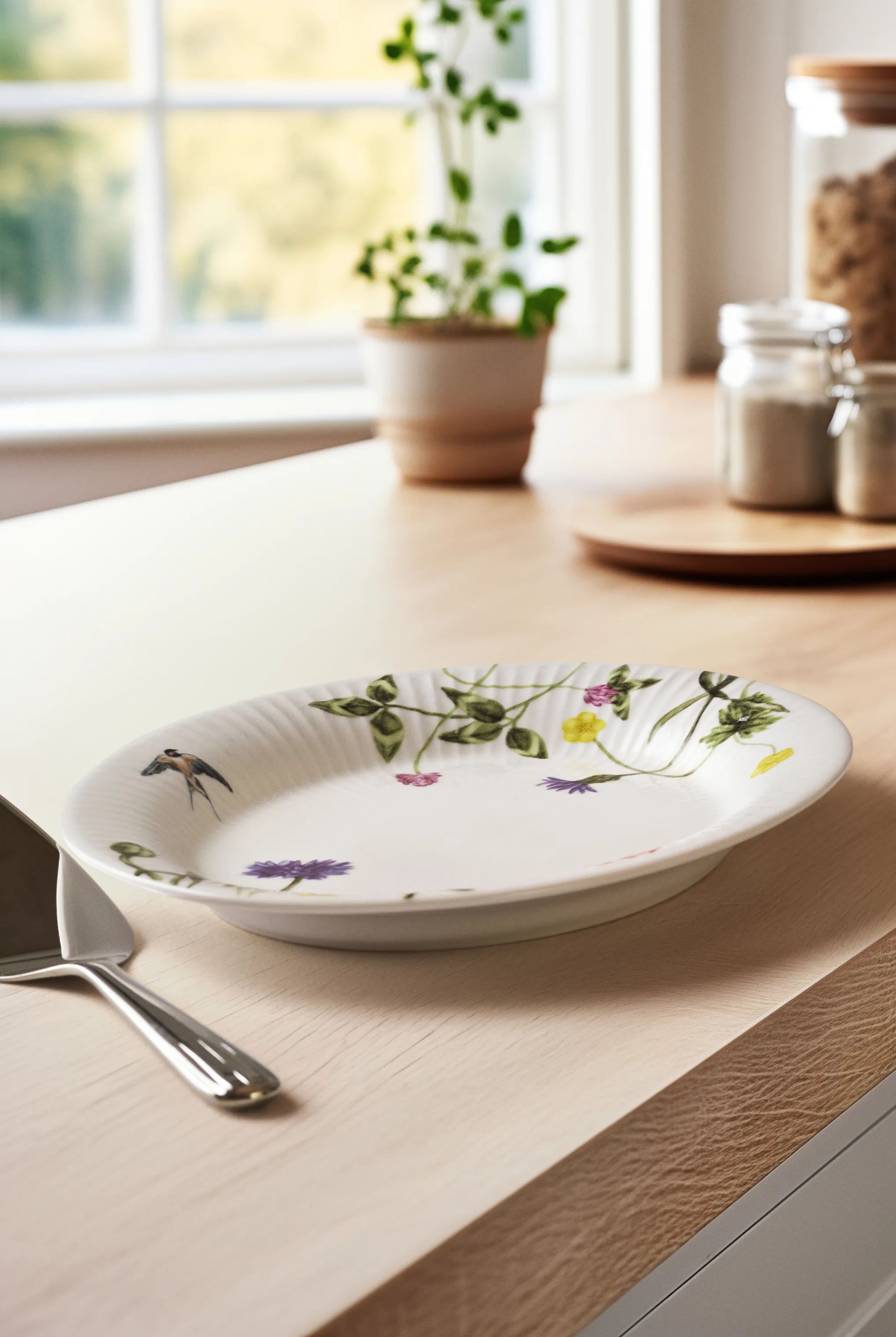 Kähler Serveringsfade Hammershøi Sommer Serveringsfad i Engblomster, 2