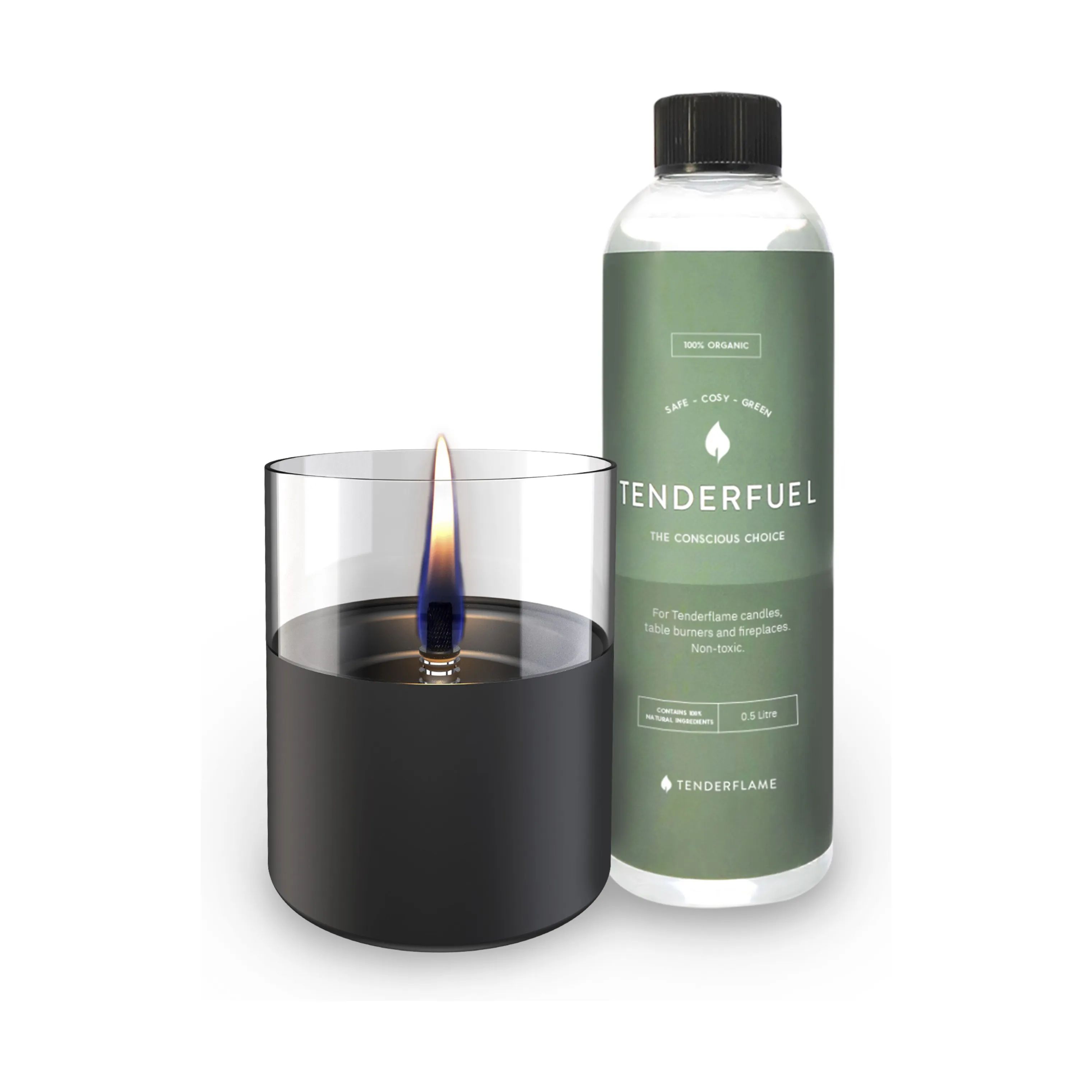 TenderFlame Fyrfadsstage Lilly Bordlanternesæt - 2 dele i Black, 1