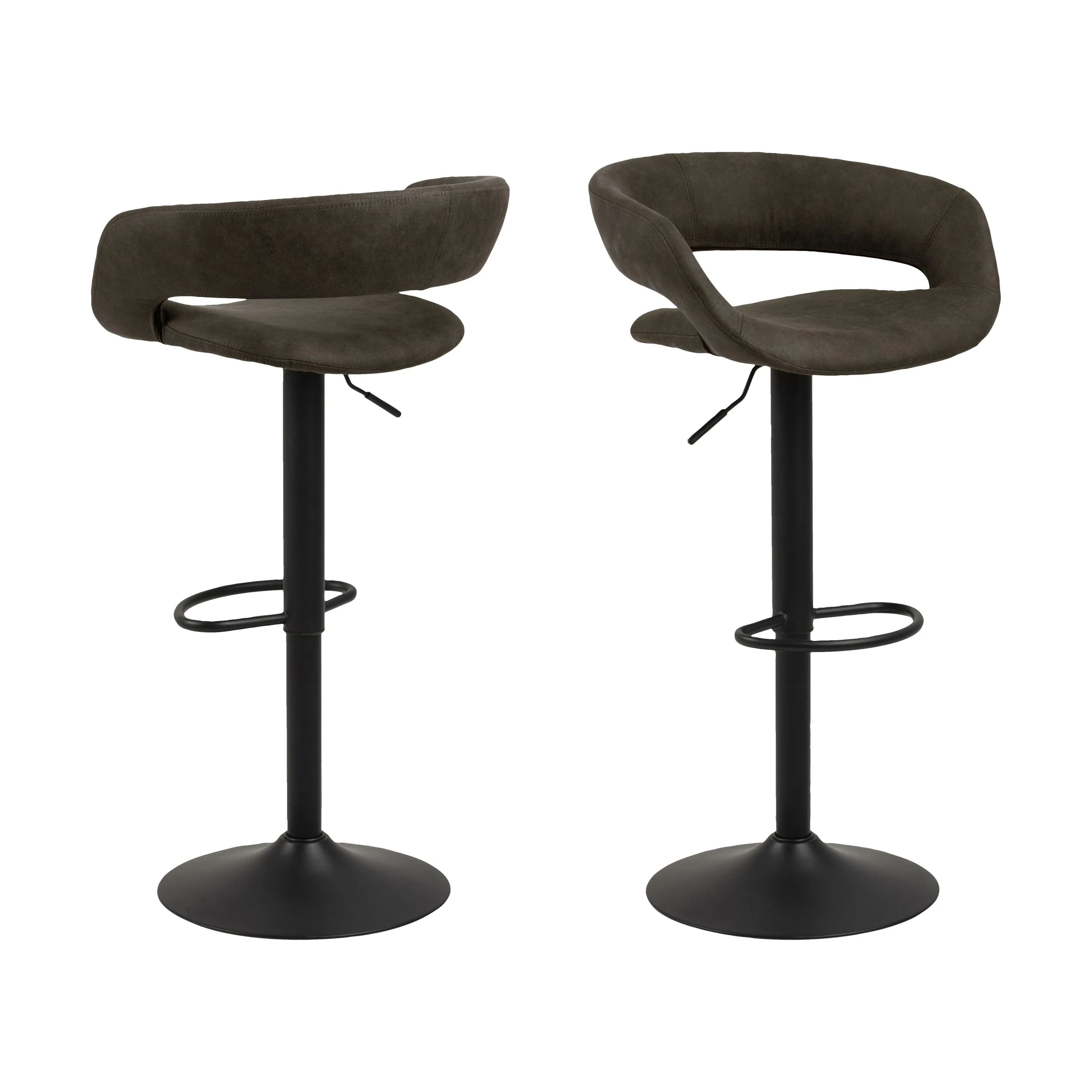 CASA Living Barstole Grace Barstol - 2 stk i Antracit, 4