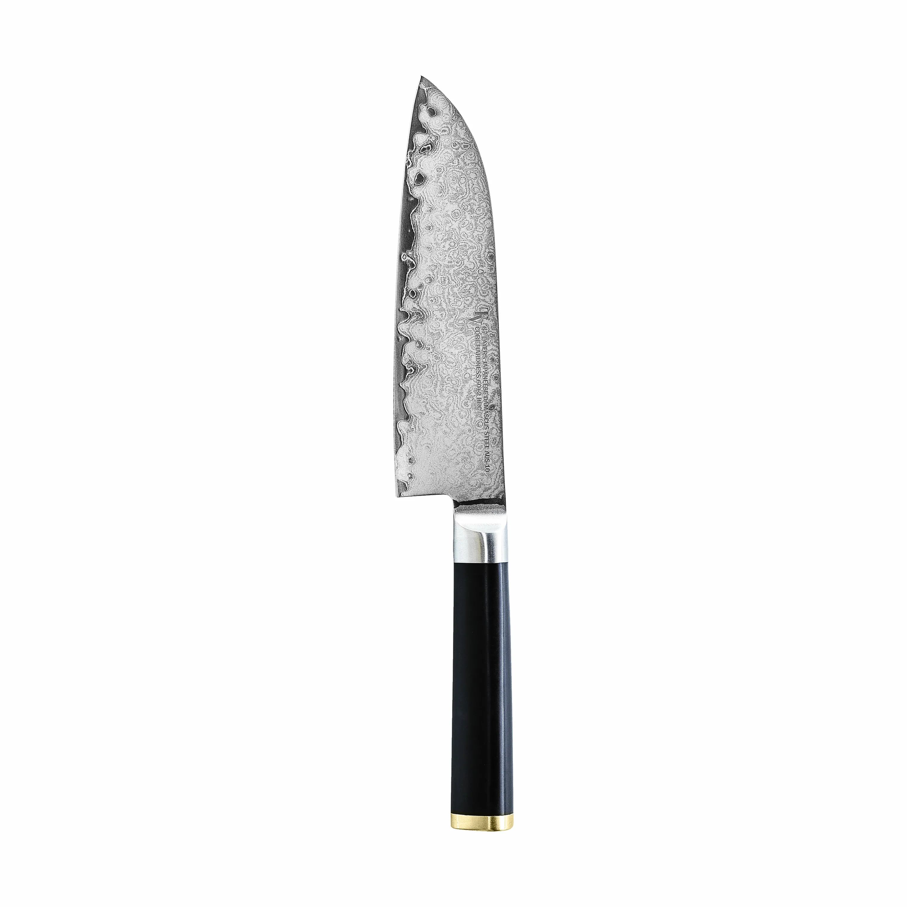 Timm Vladimir Kitchen Santokuknive Damaskus Santokukniv i sort/messing, 1