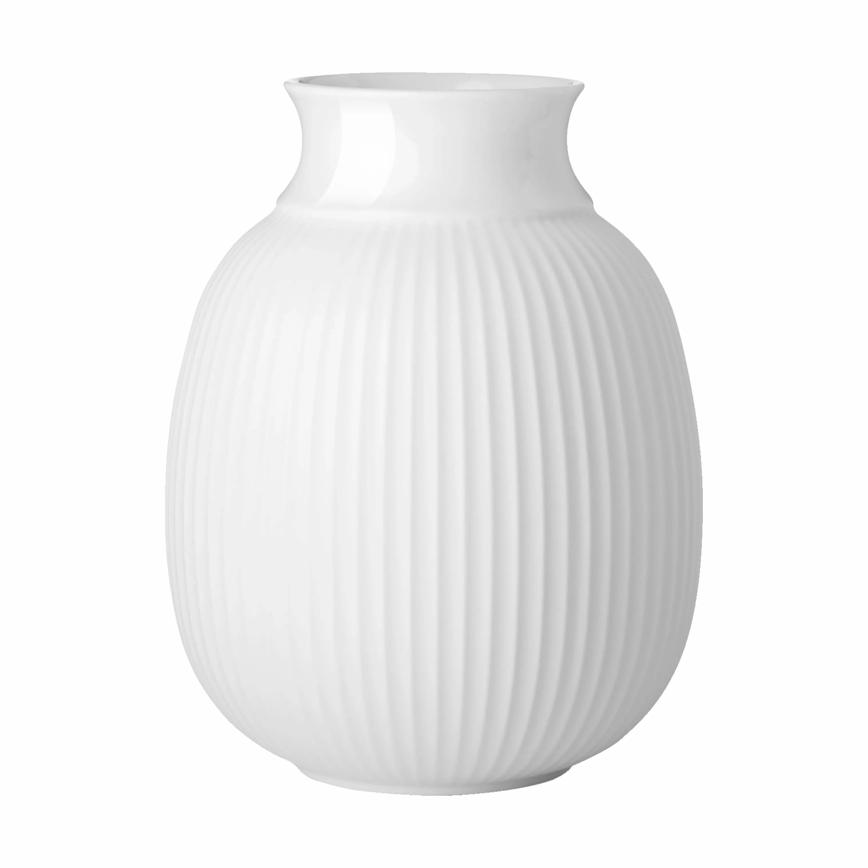 Lyngby Porcelæn Vaser Lyngby Curve Vase i Hvid, 12 cm, 1
