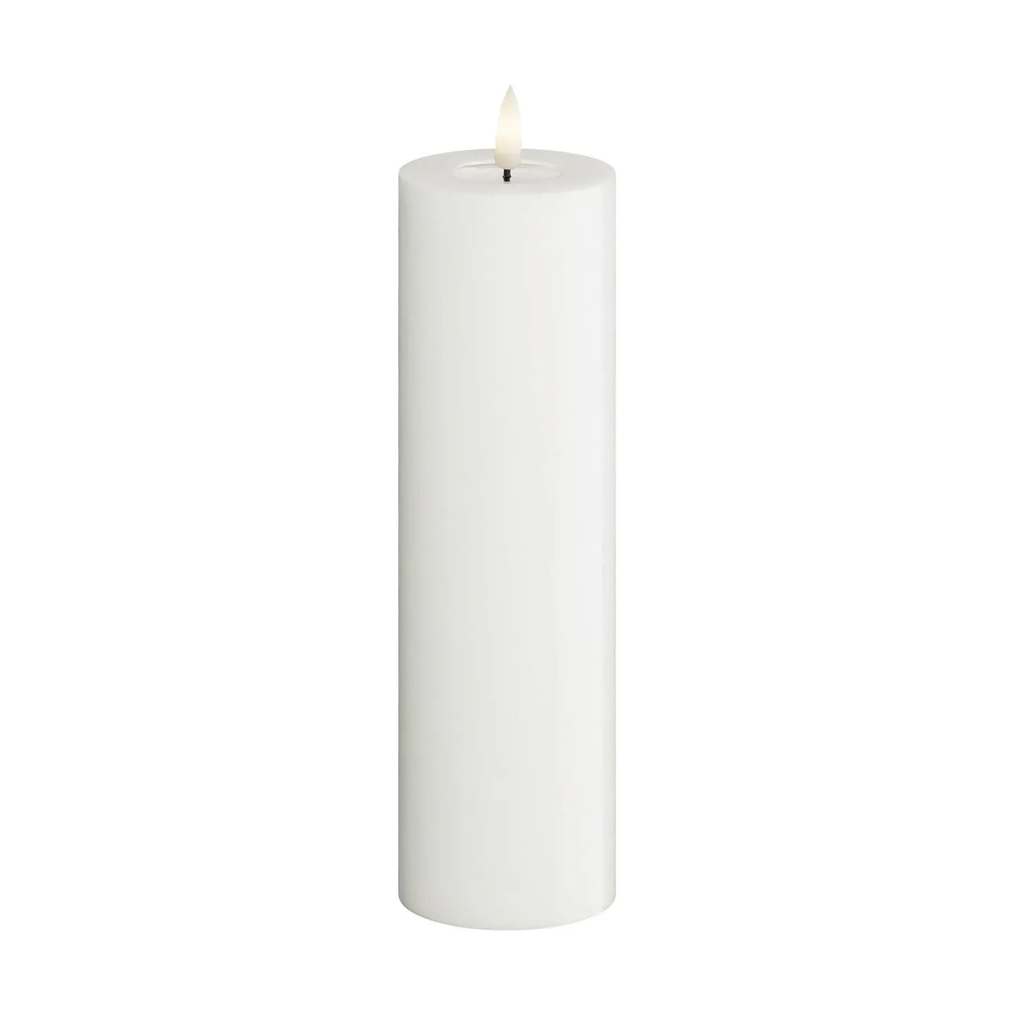 Deluxe Homeart LED-lys Real Flame LED Bloklys i White, 20 cm, 1