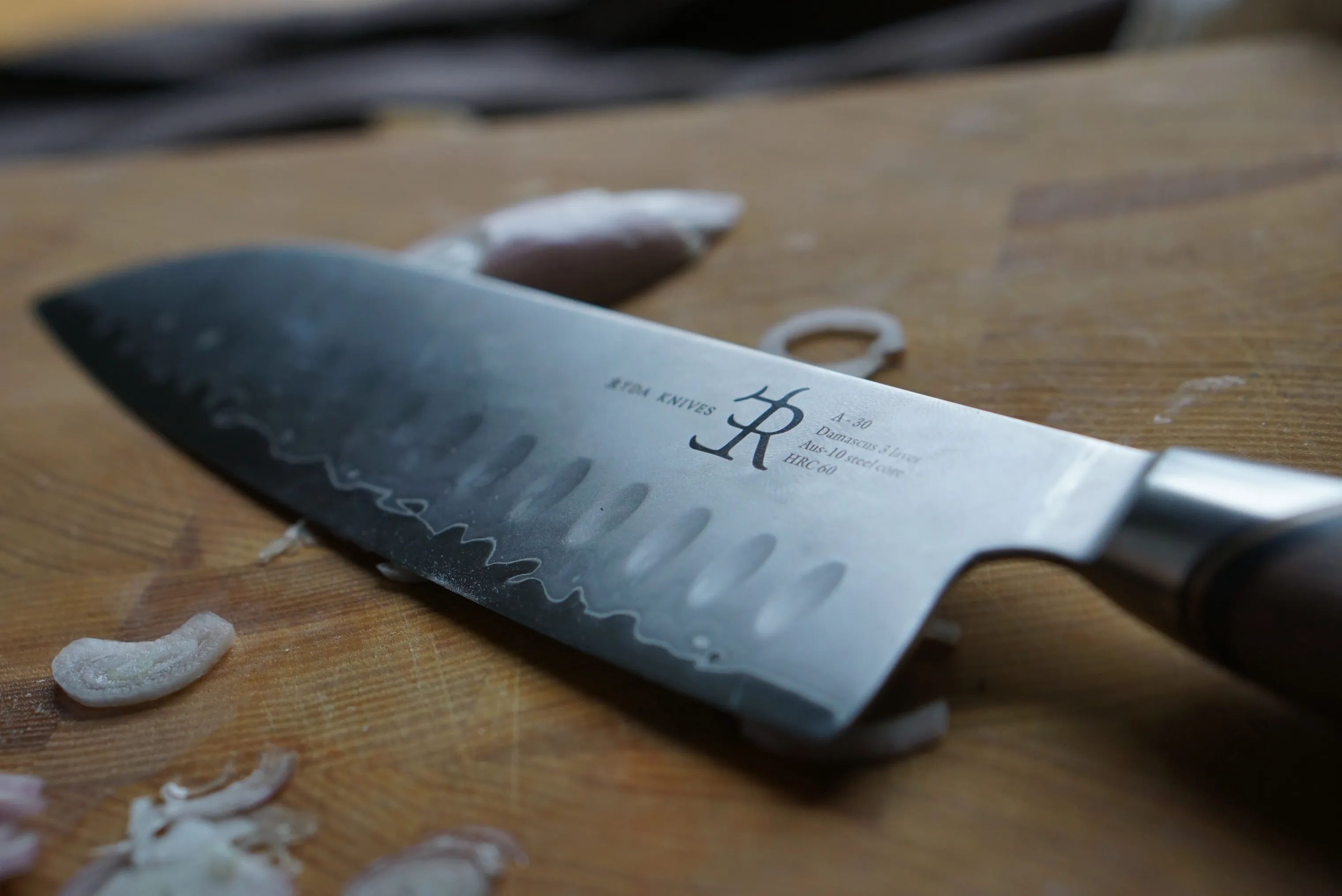 Ryda Knives Santokuknive A30 Santokukniv i rustfrit stål/brun, 2