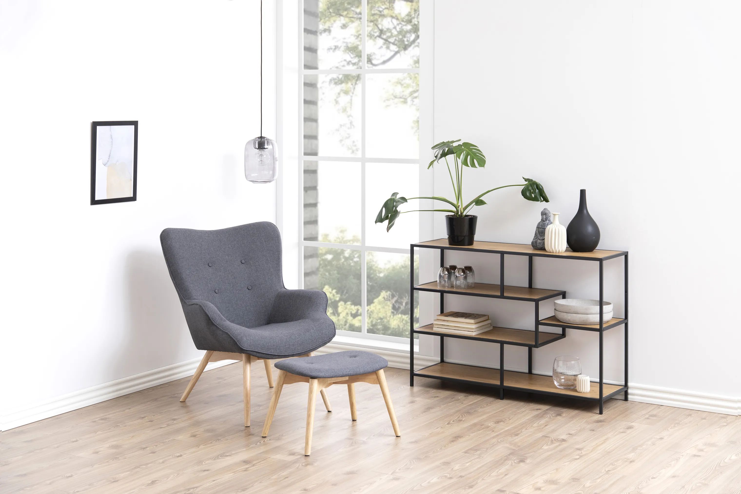 CASA Living Reoler og tilbehør Seaford Reol i Natur/sort, 3