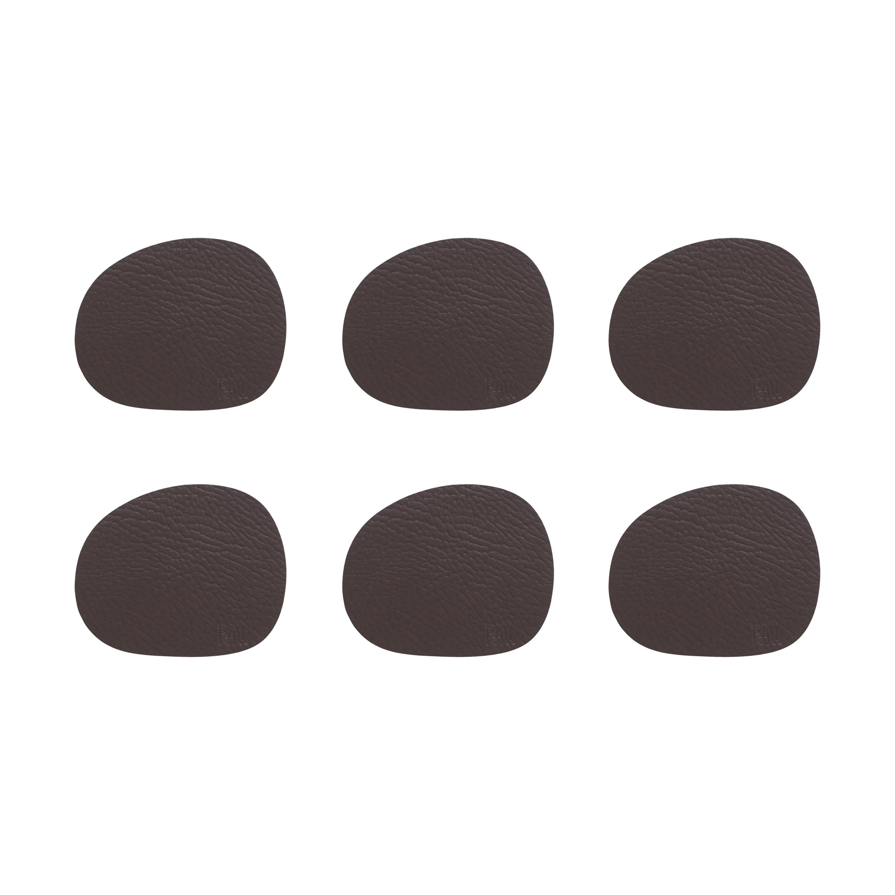 RAW by Aida Glasbrikker og coasters Buffalo Coaster - 6 stk. i Brun, 1