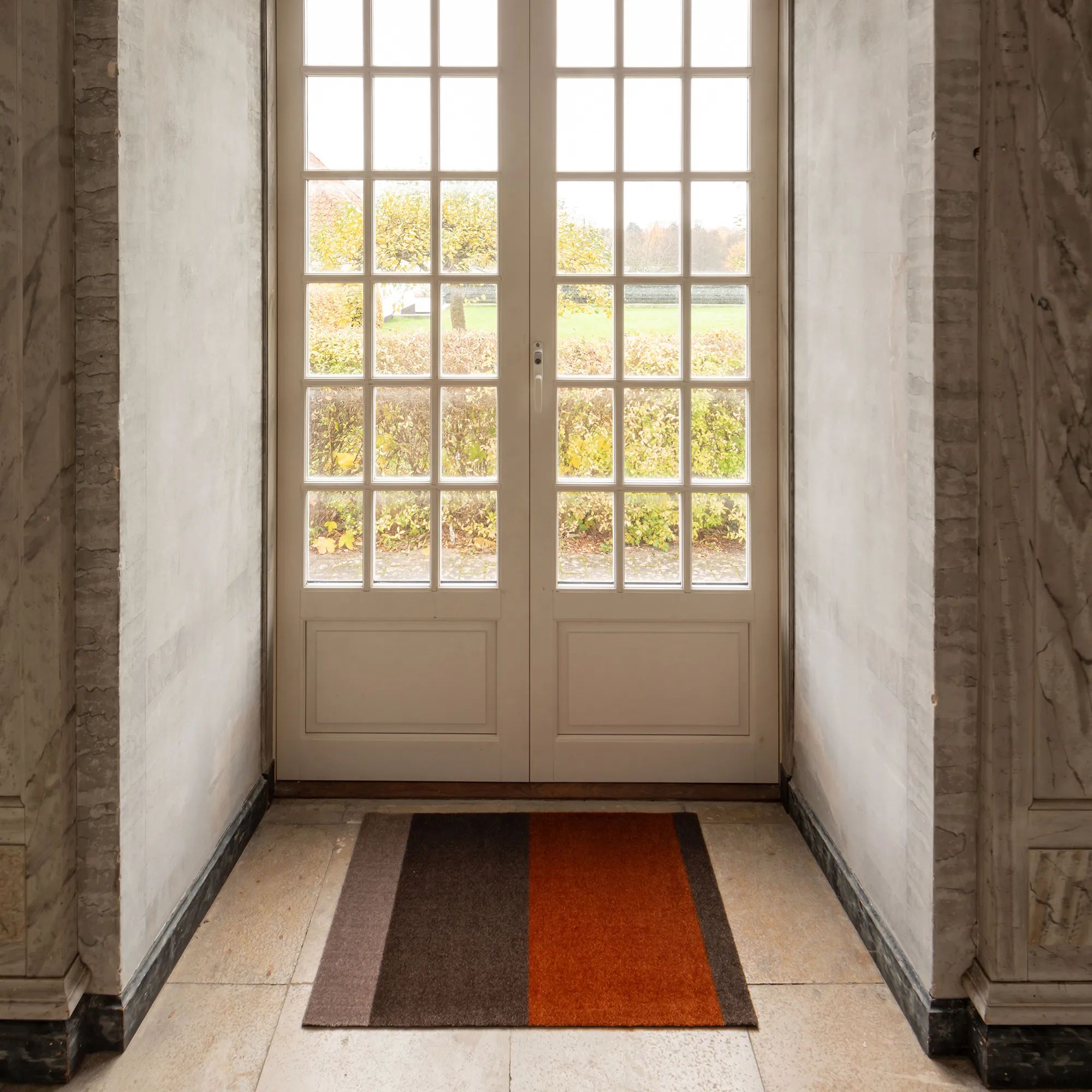 Tica Copenhagen Dørmåtter Stripes Horisontal Gulvmåtte i Sand/brun/terracotta, B60 x L90 cm, 5