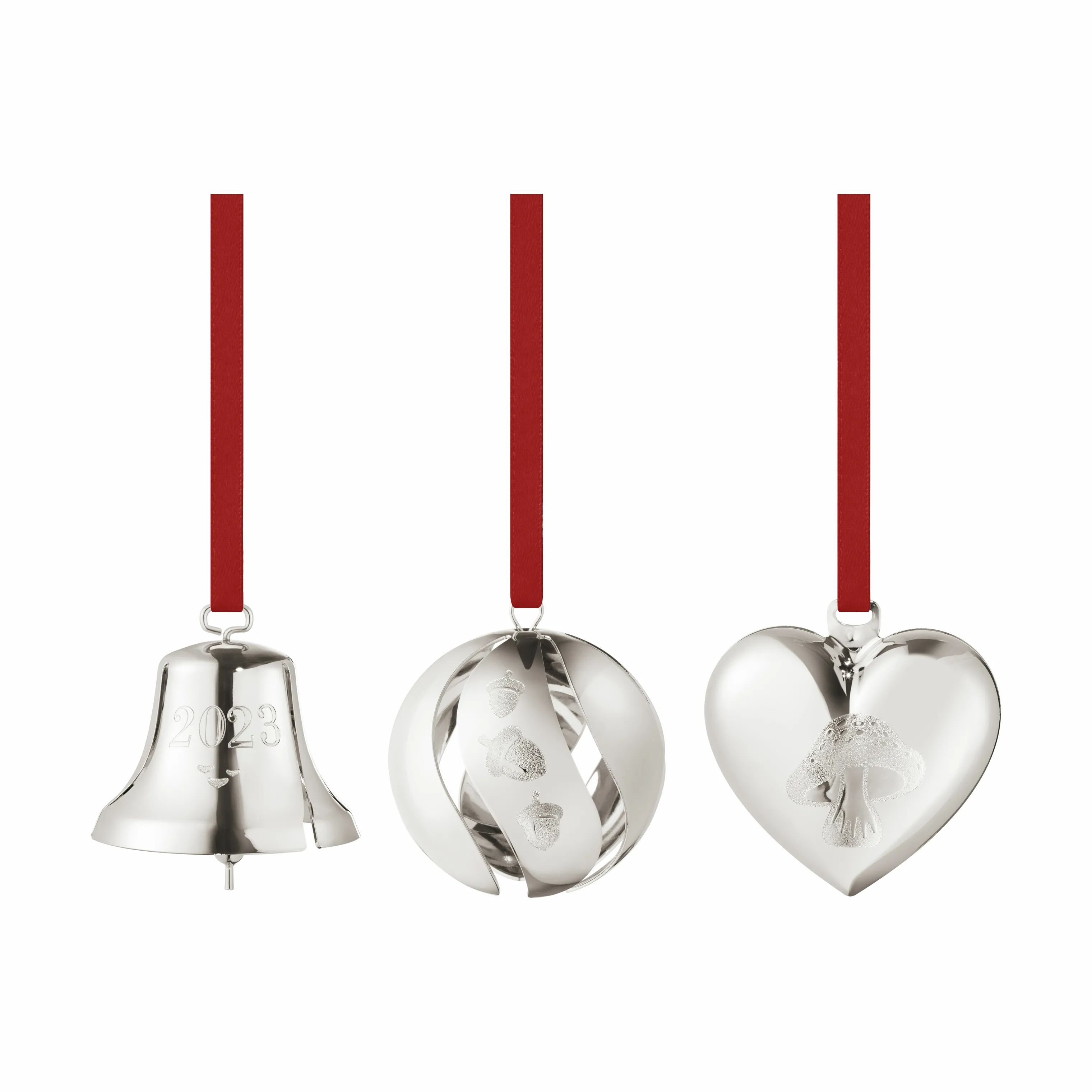 Georg Jensen Juleophæng Christmas Collectibles CC 2023 Juleophæng - 3 stk. i palladium, 1