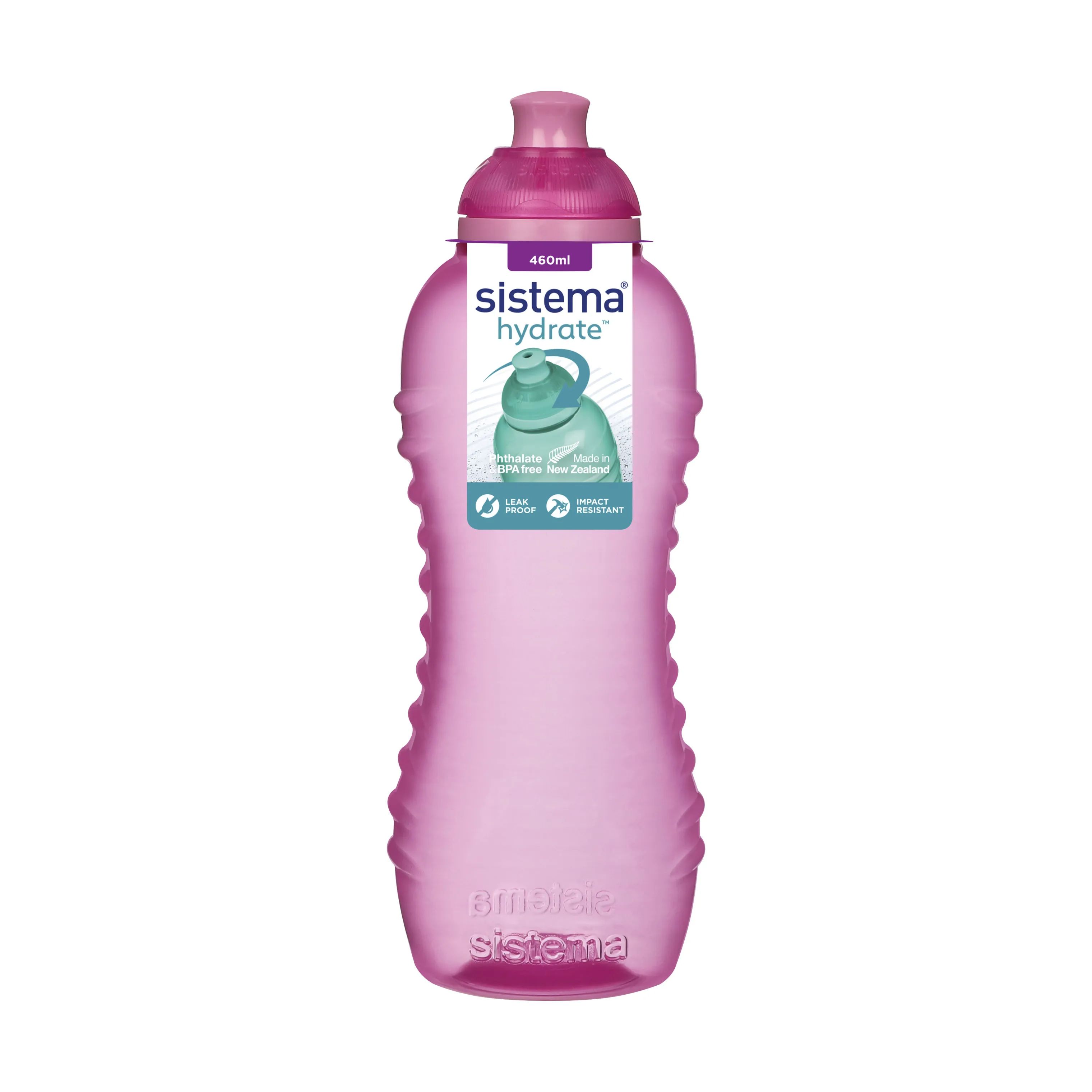 Sistema Drikkedunke Twist 'n' Sip Drikkeflaske i Pink, 460 ml, 1