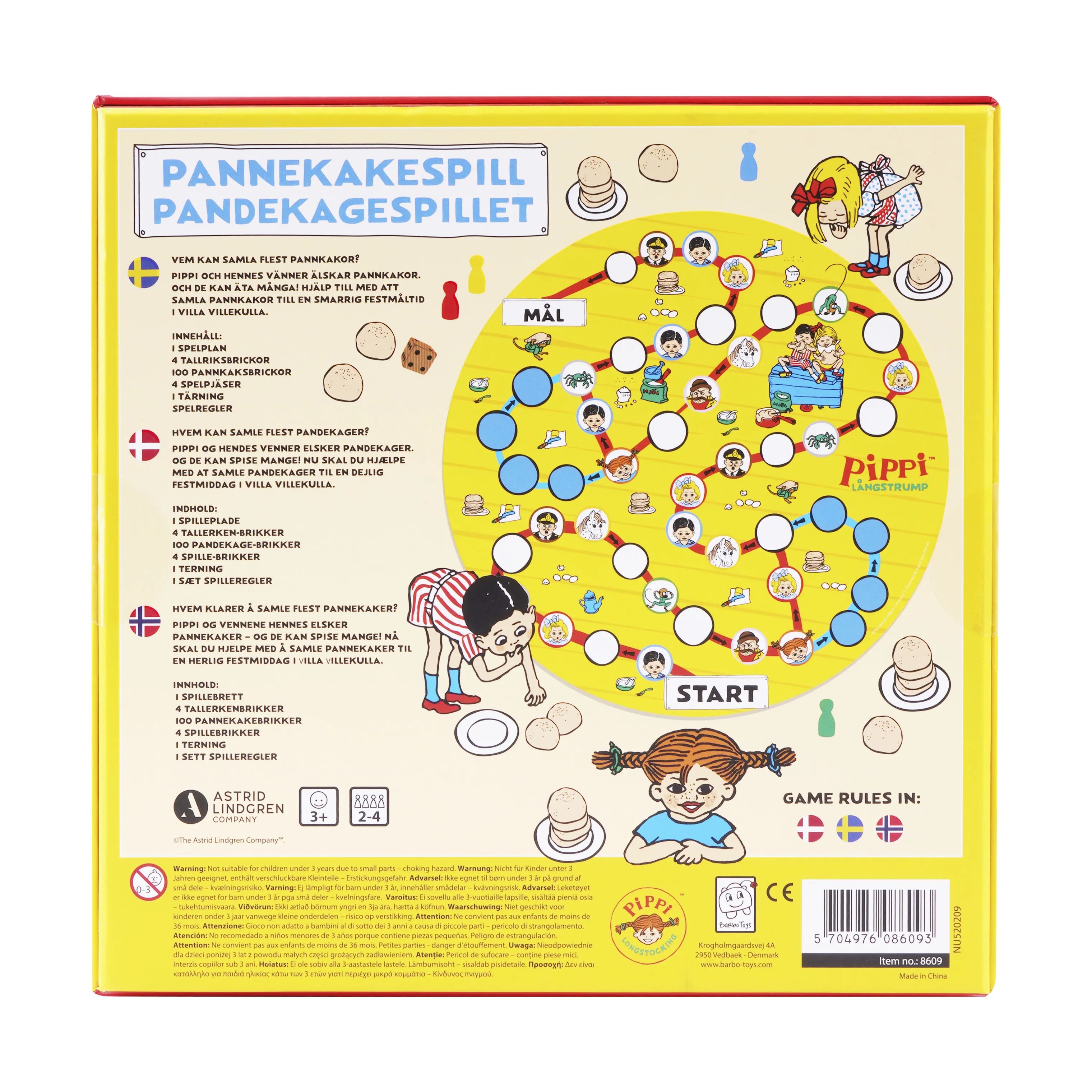 Barbo Toys Spil Pippi Langstrømpe Pippi Langstrømpe Brætspil - Pandekage i Multifarvet, 3