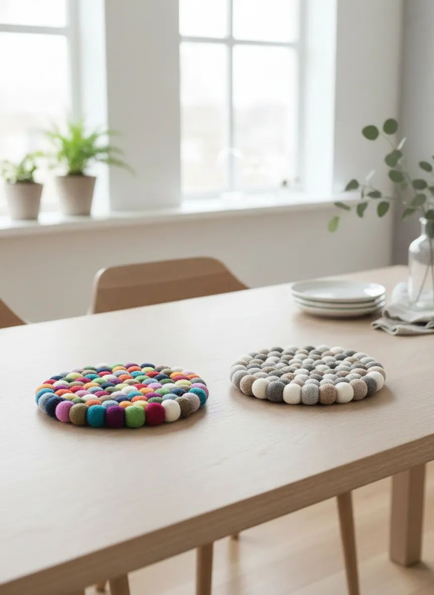 Cook & Baker Bordskånere Bordskåner i Natur/Hvid, 20 cm, 2