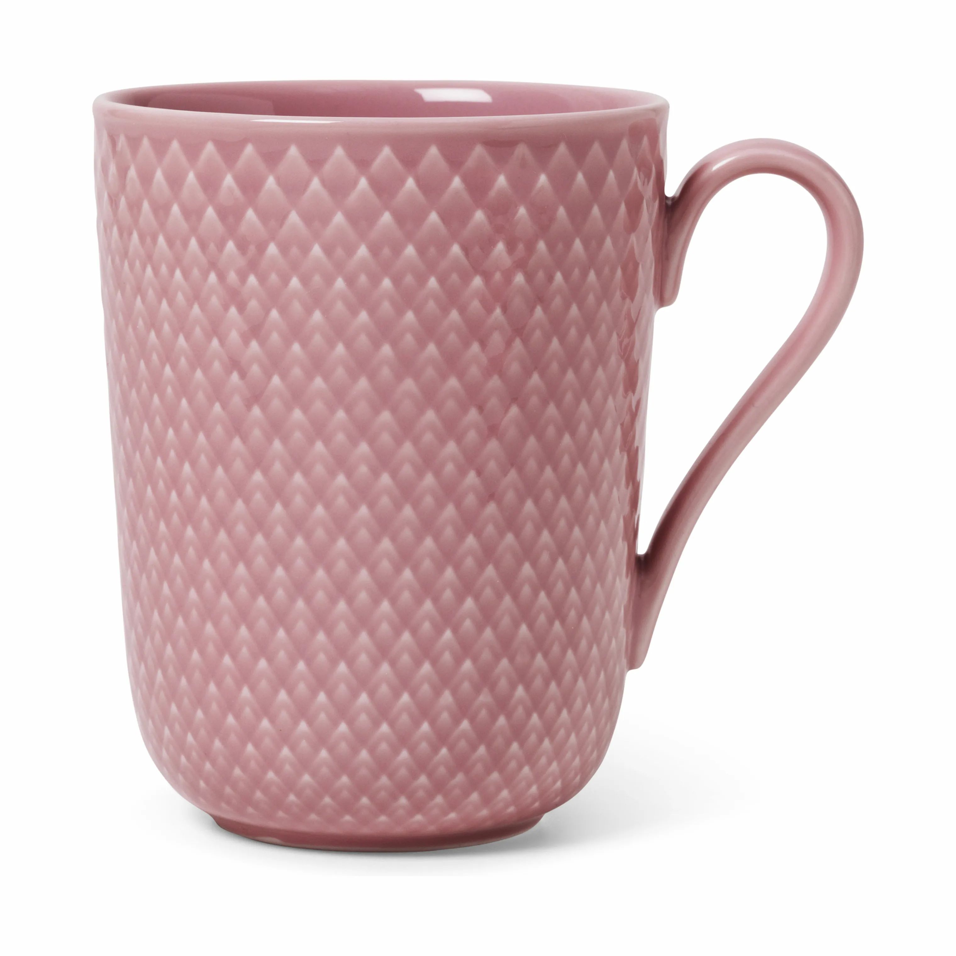 Lyngby Porcelæn Krus og kopper med hank Rhombe Color Krus m. hank i Rosa, 1