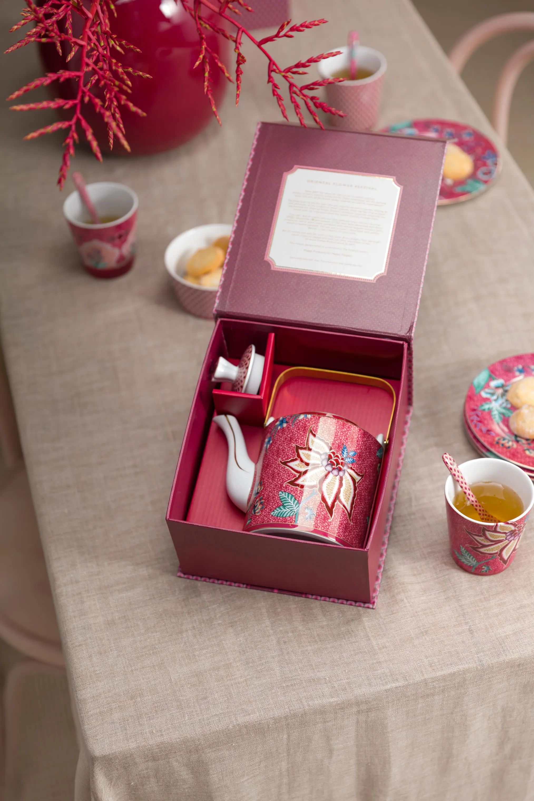 PIP Studio Tekander Flower Festival Tekande i Pink, 2