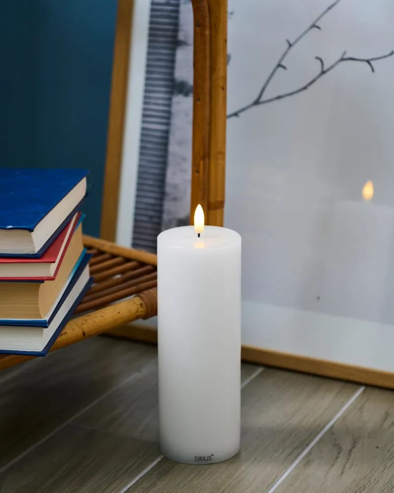 Sirius LED-lys Sille LED Bloklys i Hvid, H20 x Ø7,5 cm, 2