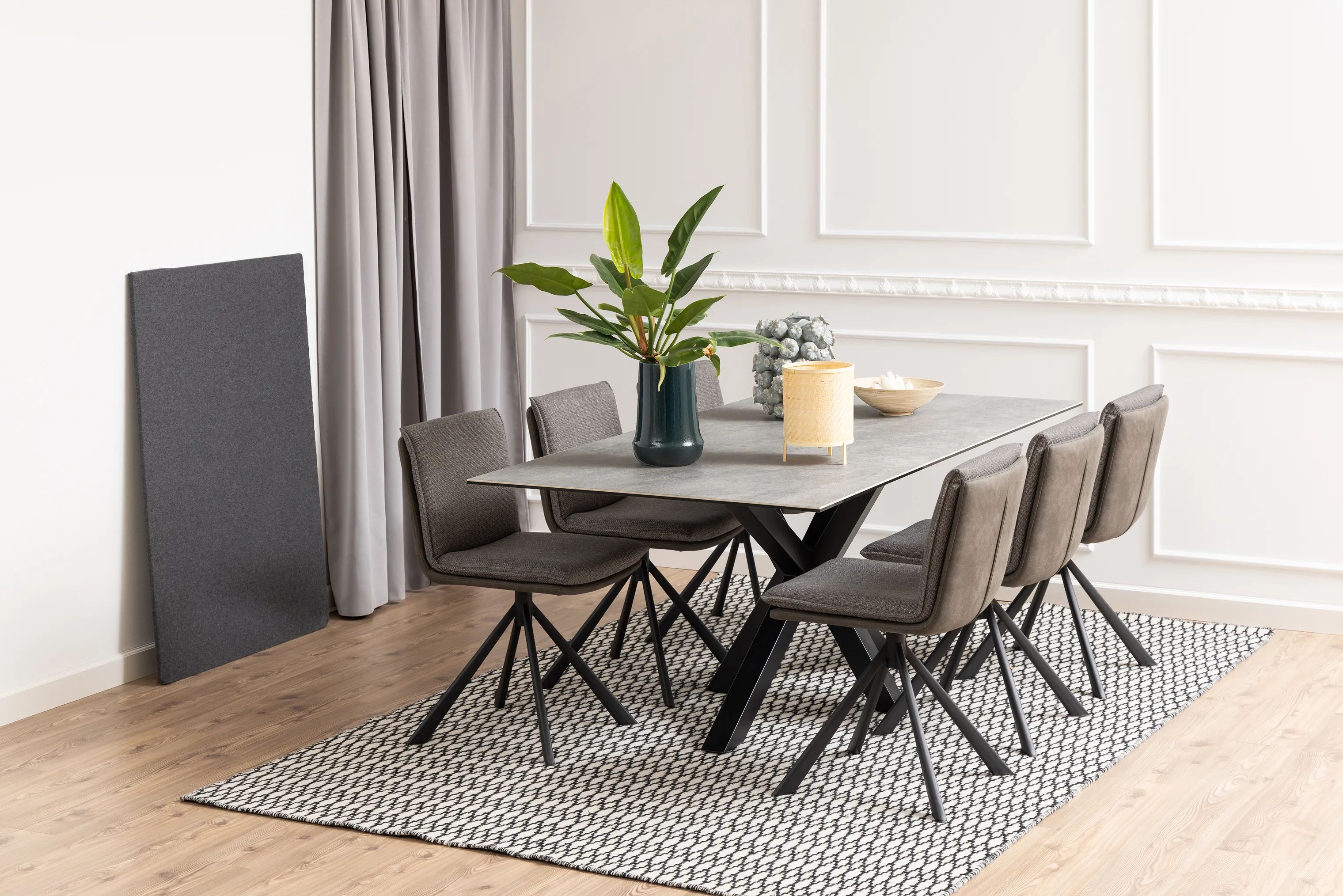 CASA Living Spisebordsstole Flynn Spisebordsstol i lysegrå, 3