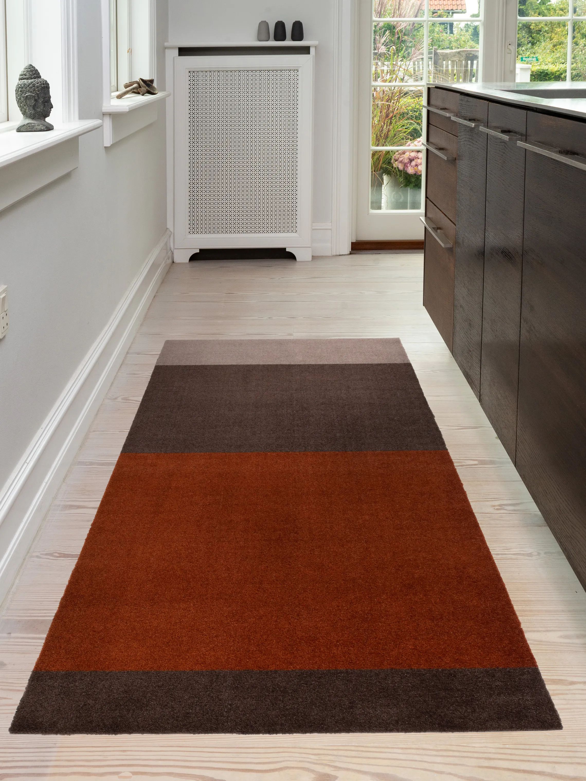 Tica Copenhagen Gulvtæpper Stripes Horisontal Gulvtæppe i Brun/terracotta, B90 x L200 cm, 2