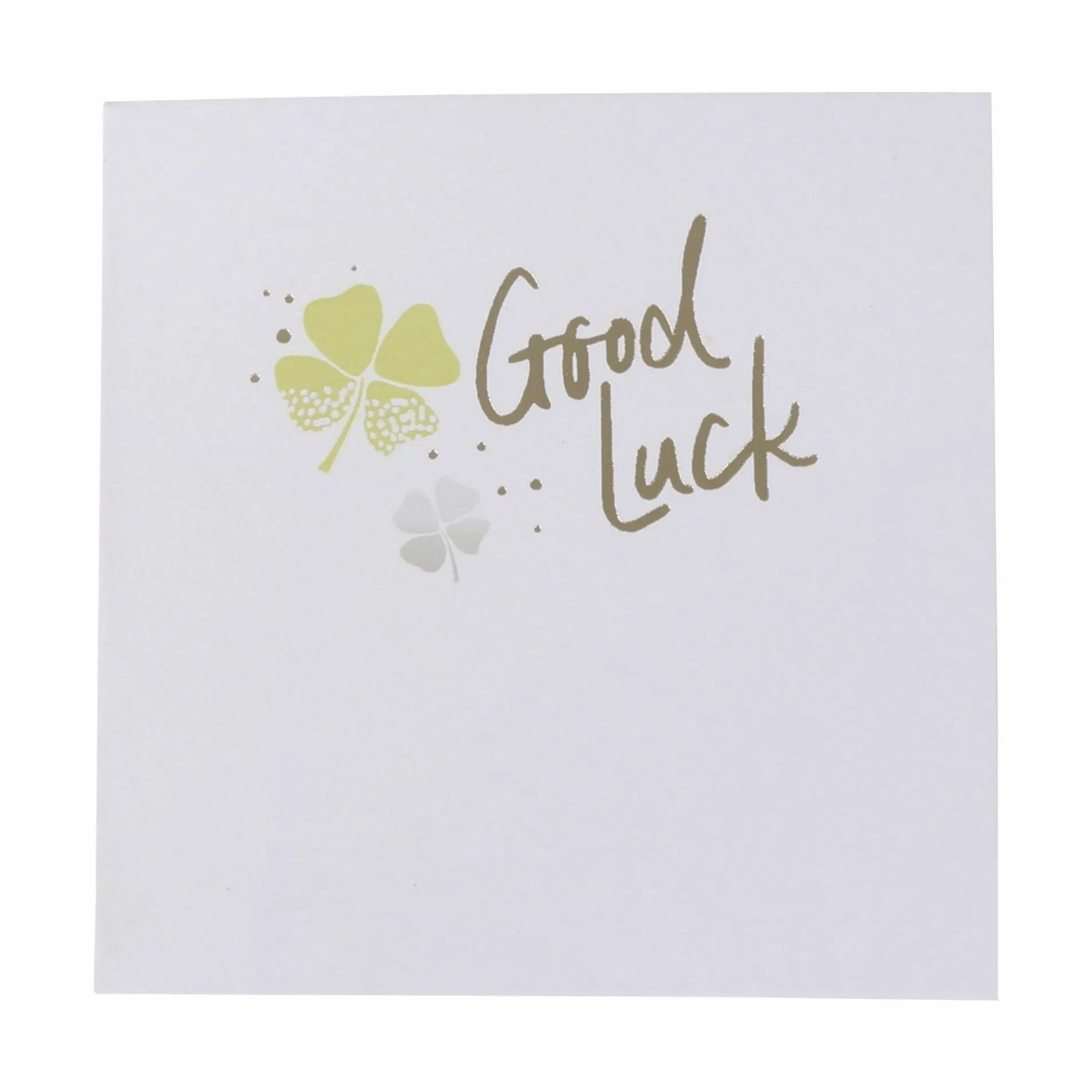 CASA Living Kort Kort - Good luck i grå;guld;grøn, 1